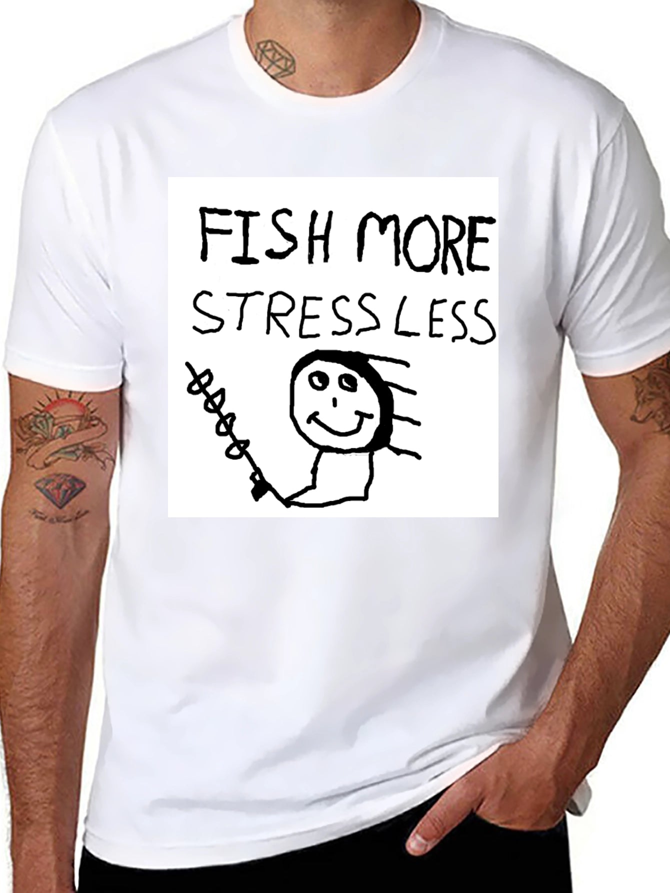 Fish More Stress Less T-Shirt