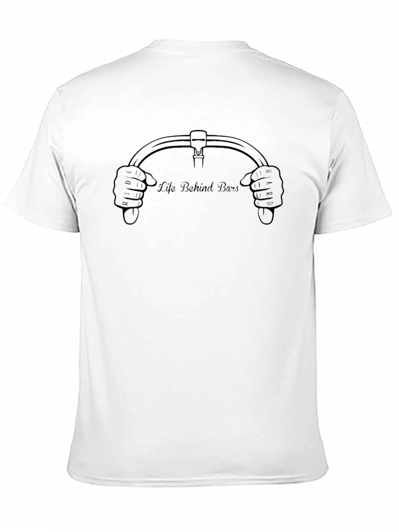 Life Behind Bars T-Shirt - Motorcycle Handlebar Design