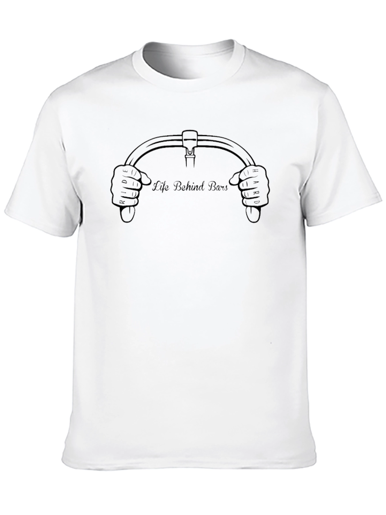 Life Behind Bars T-Shirt - Motorcycle Handlebar Design