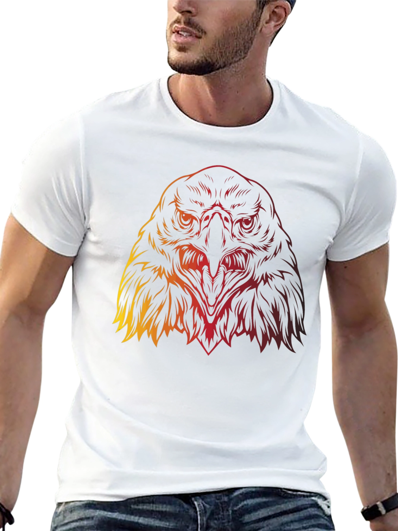 Eagle Graphic Tee - Bold Bird of Prey Design