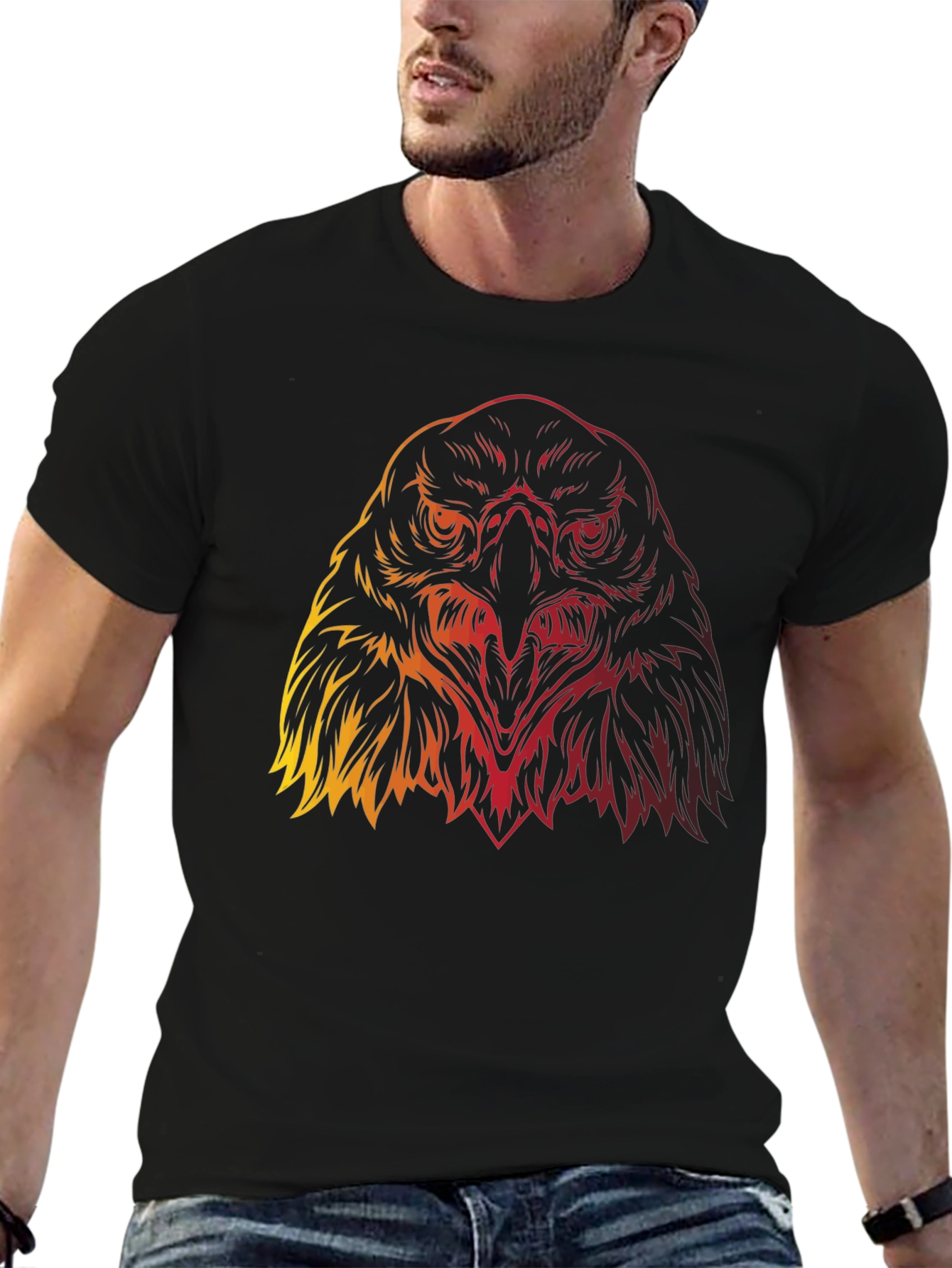 Eagle Graphic Tee - Bold Bird of Prey Design
