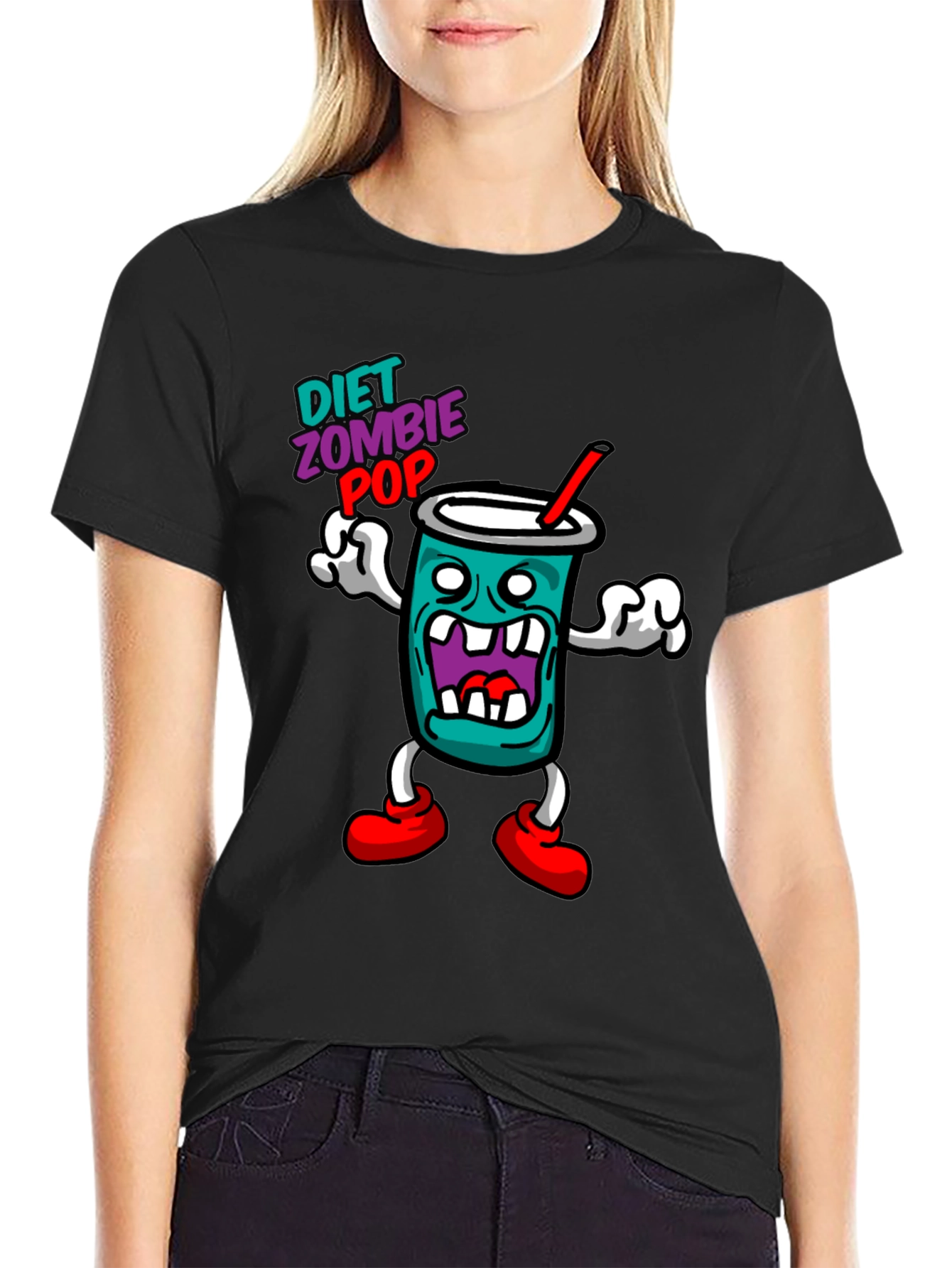 Diet Zombie Pop Black Graphic Tee