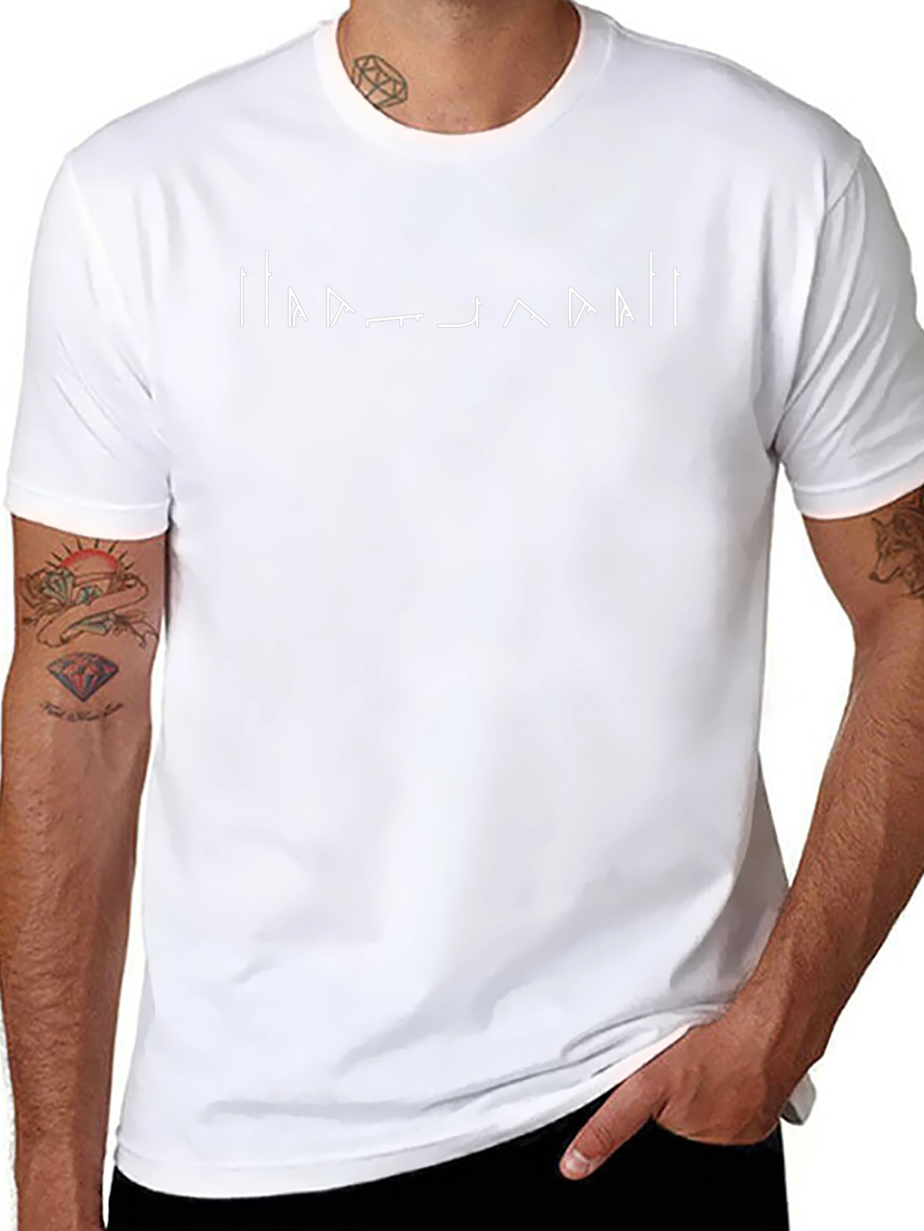 Minimalist Yoga Pose Black T-Shirt
