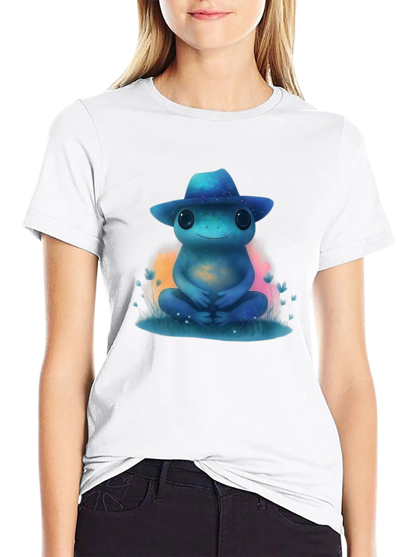 Cosmic Frog T-Shirt - Galaxy Hat Design