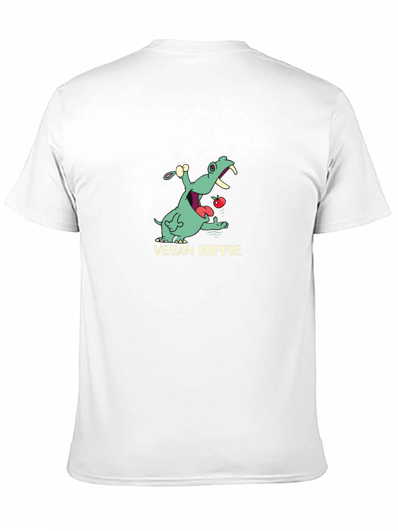 Vegan Hippie T-Shirt - Cute Hippopotamus Graphic Tee
