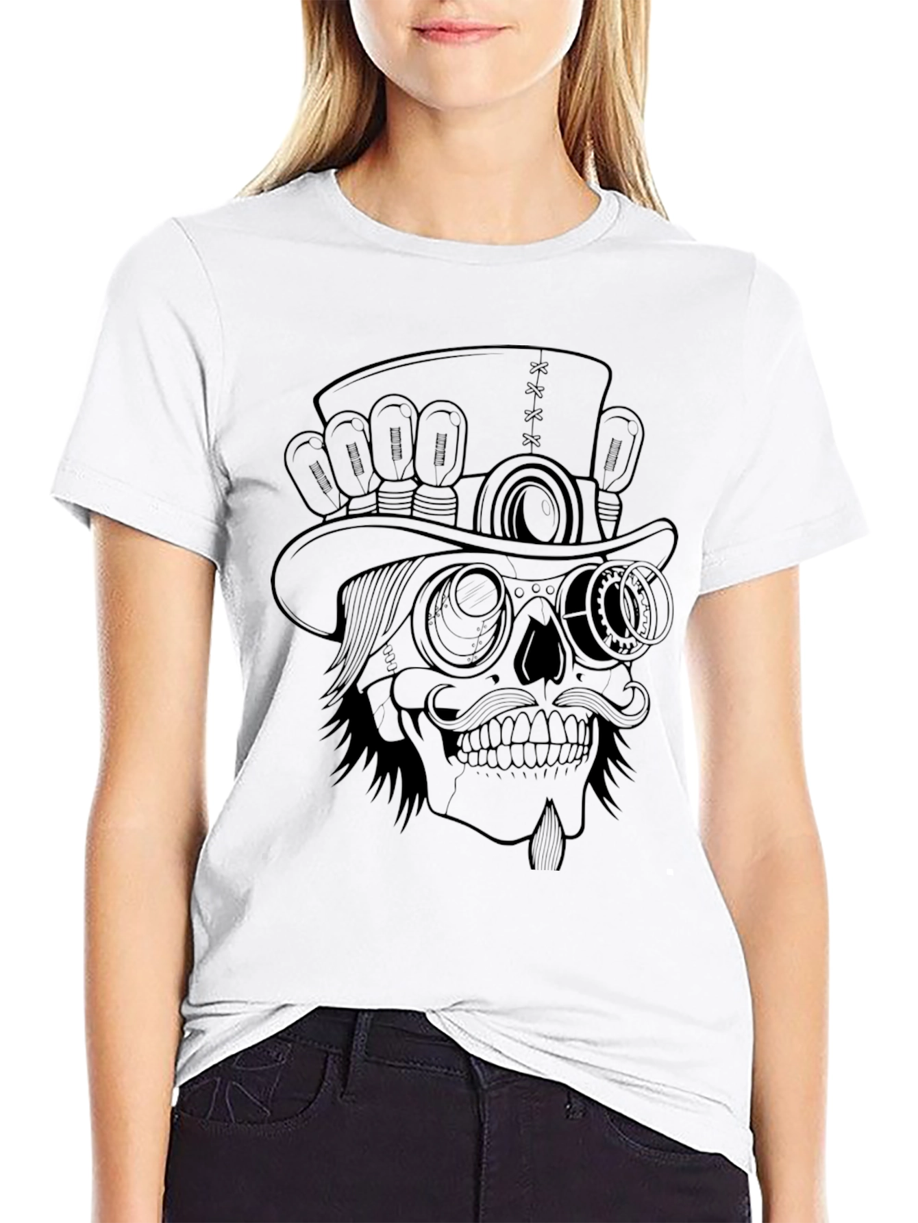Steampunk Skull Tee - Unique Graphic T-Shirt