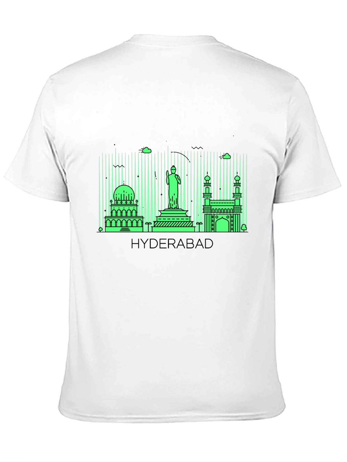 Hyderabad Skyline Graphic Tee - Trendy City Souvenir