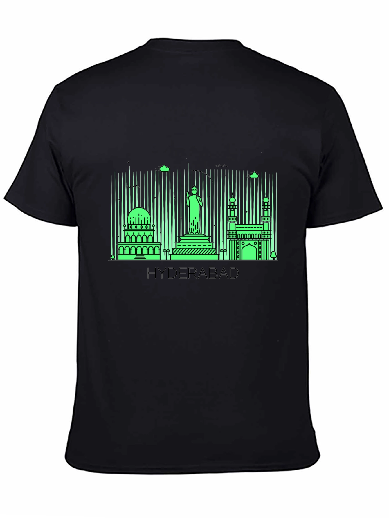 Hyderabad Skyline Graphic Tee - Trendy City Souvenir