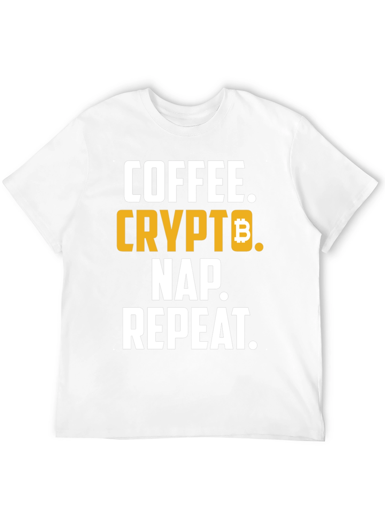 Coffee Crypto Nap Repeat T-Shirt Funny Bitcoin Tee