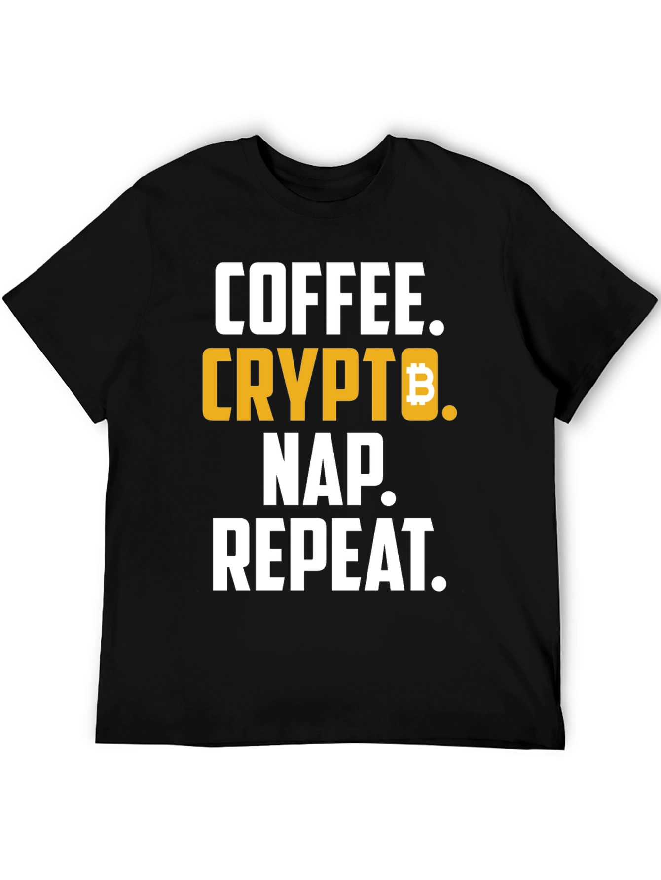 Coffee Crypto Nap Repeat T-Shirt Funny Bitcoin Tee