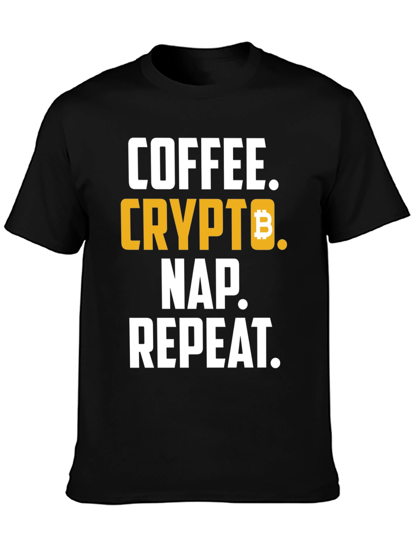 Coffee Crypto Nap Repeat T-Shirt Funny Bitcoin Tee
