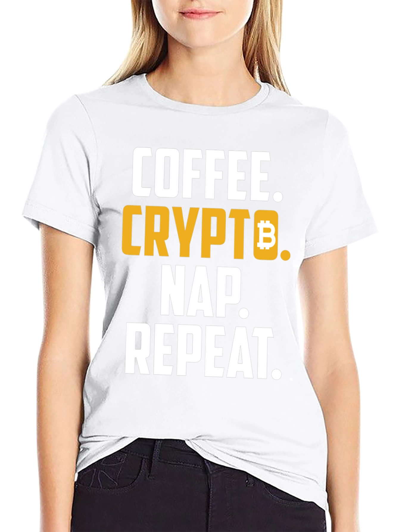 Coffee Crypto Nap Repeat T-Shirt Funny Bitcoin Tee