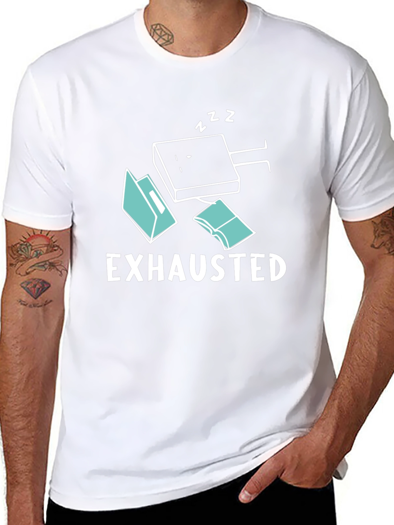 Exhausted Funny T-Shirt