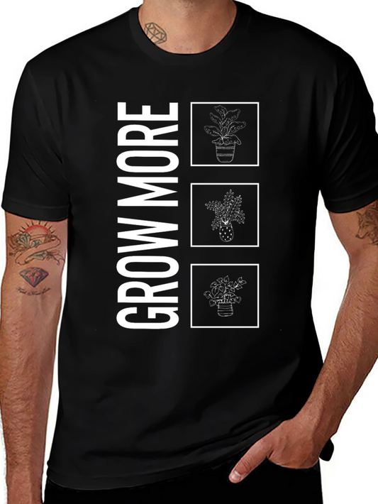 Grow More Plant T-Shirt - Black Graphic Tee