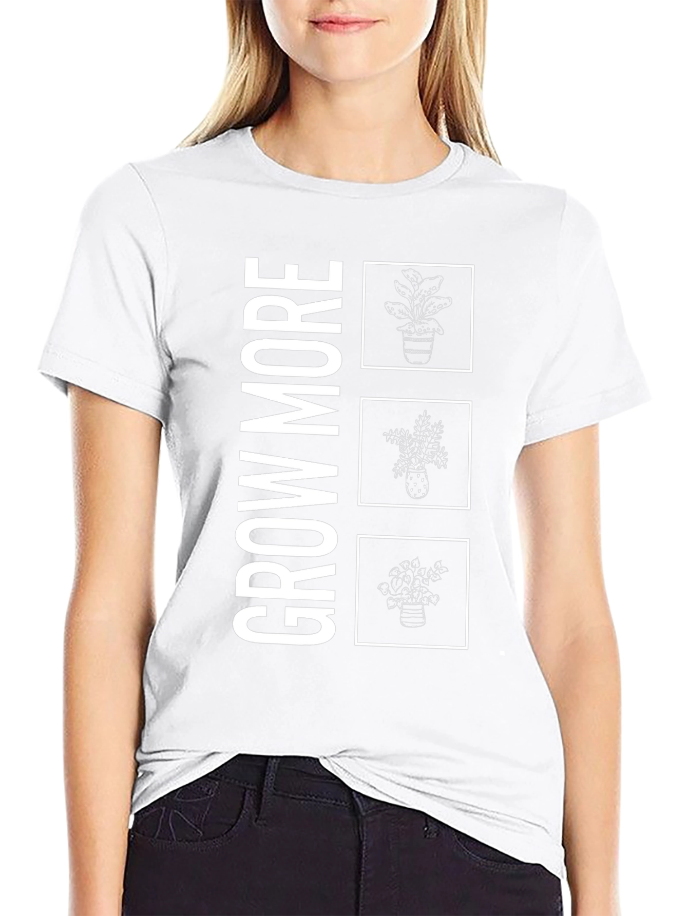 Grow More Plant T-Shirt - Black Graphic Tee