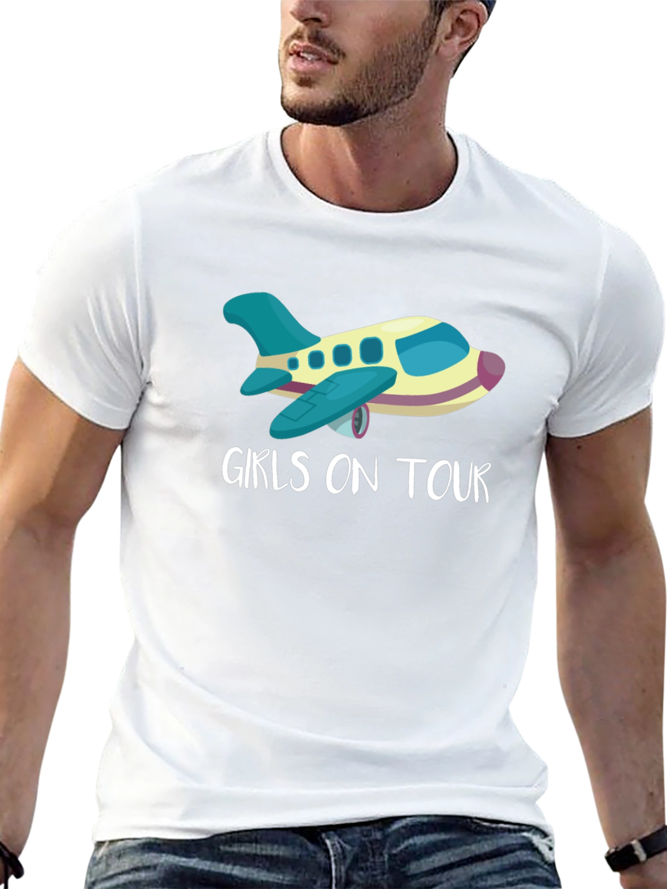 Girls on Tour Airplane Graphic Tee