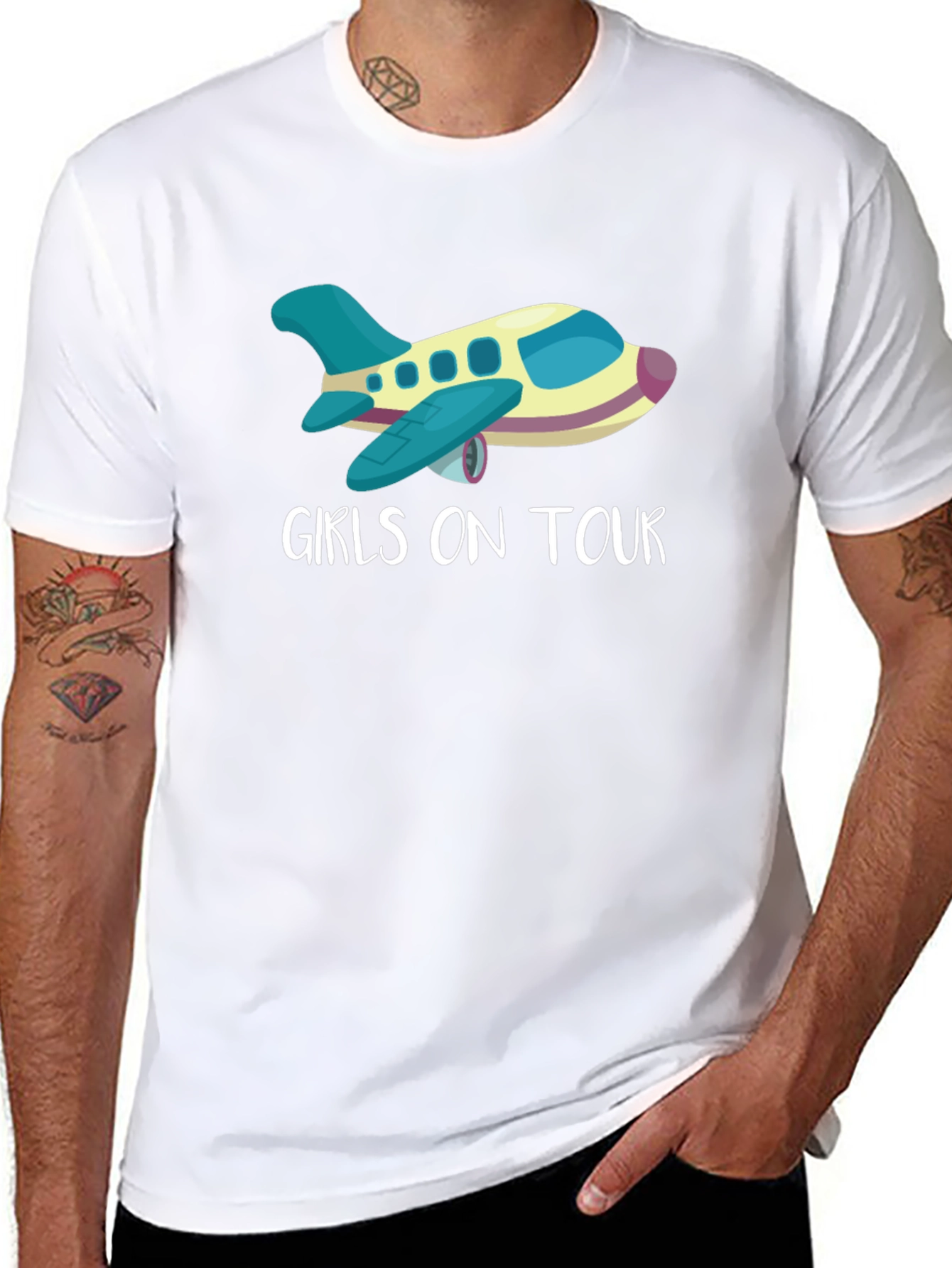 Girls on Tour Airplane Graphic Tee