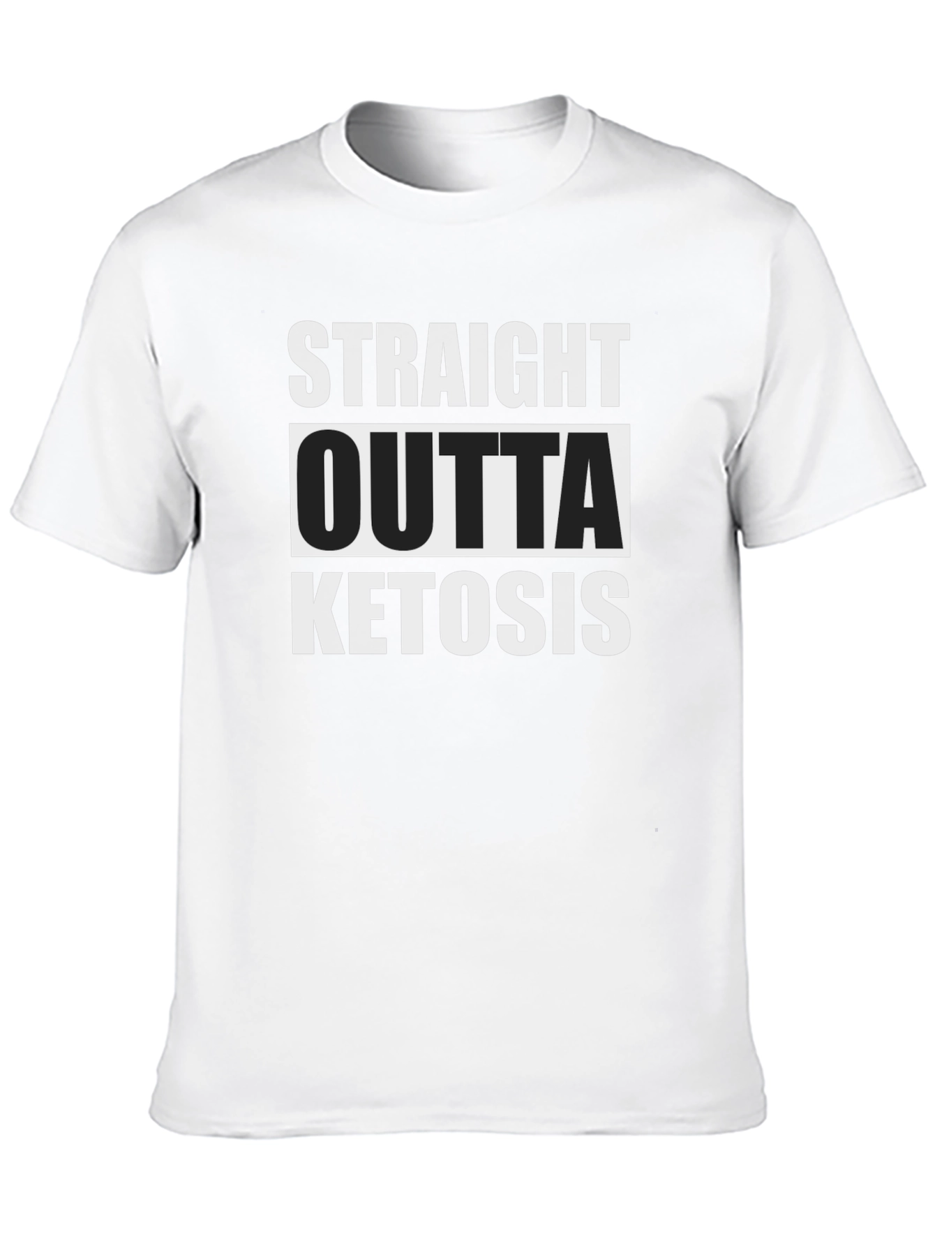 Straight Outta Ketosis T-Shirt Funny Keto Diet Tee