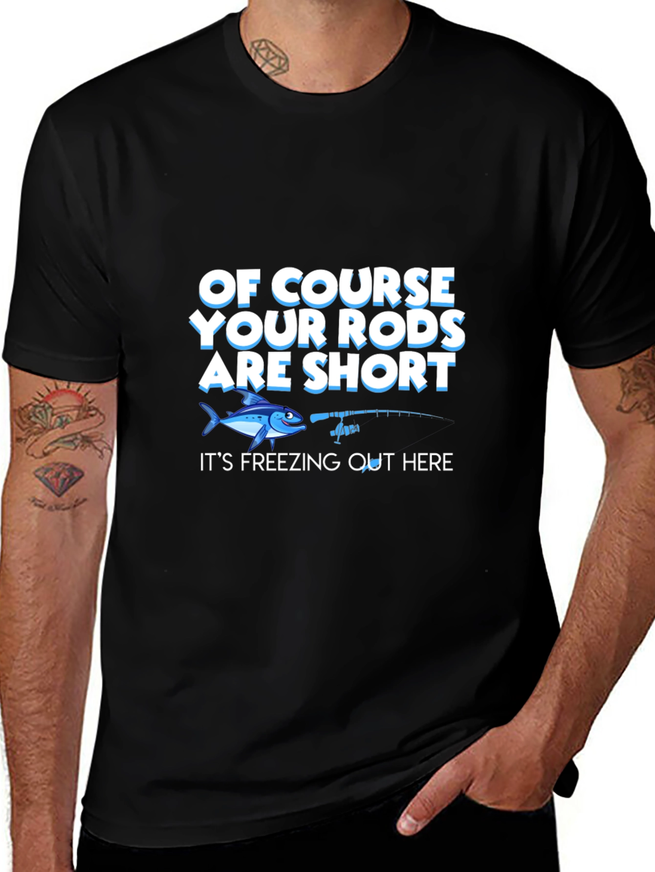 Funny Fishing T-Shirt - Short Rods