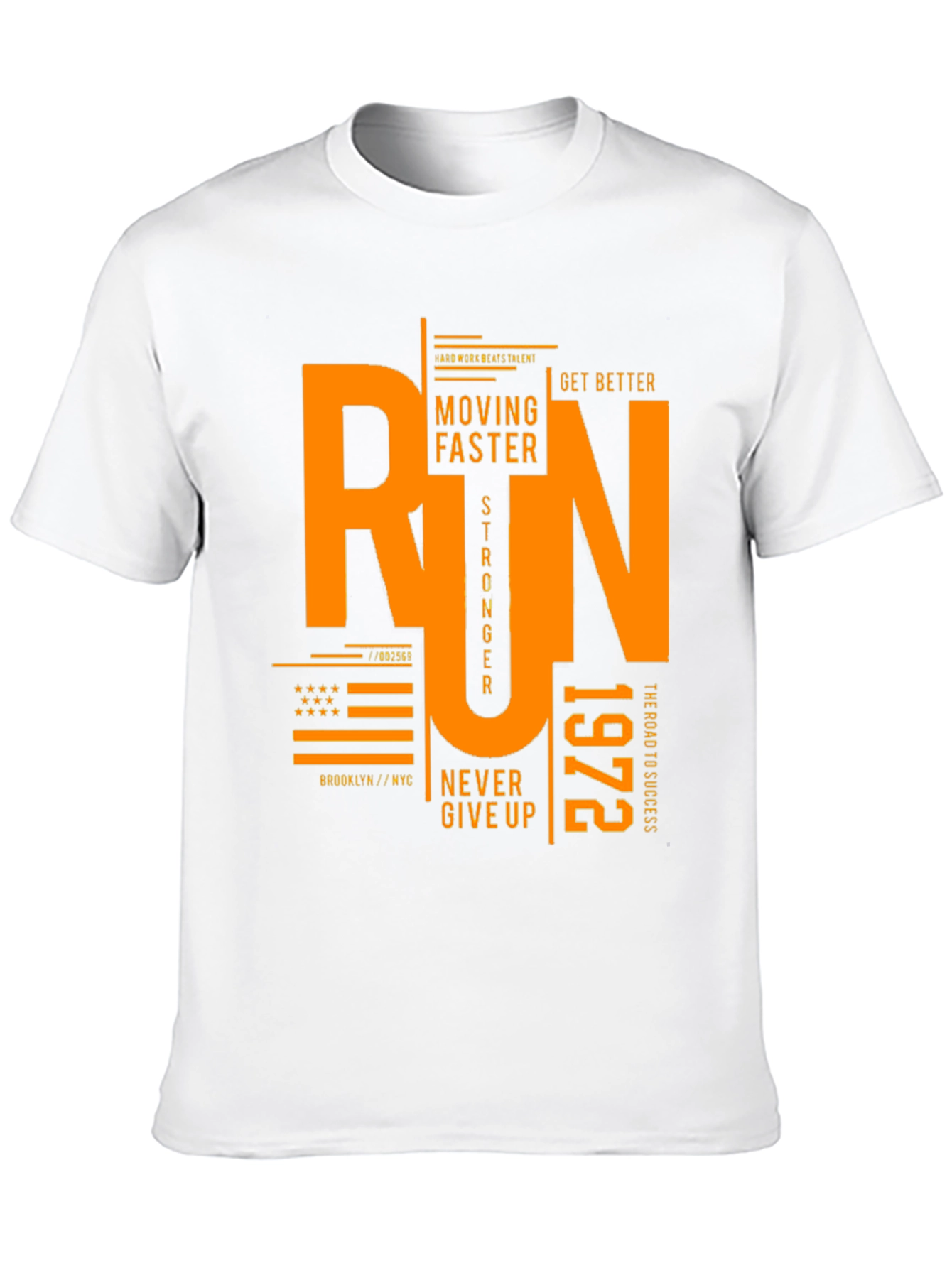 Run Graphic Print Black T-Shirt