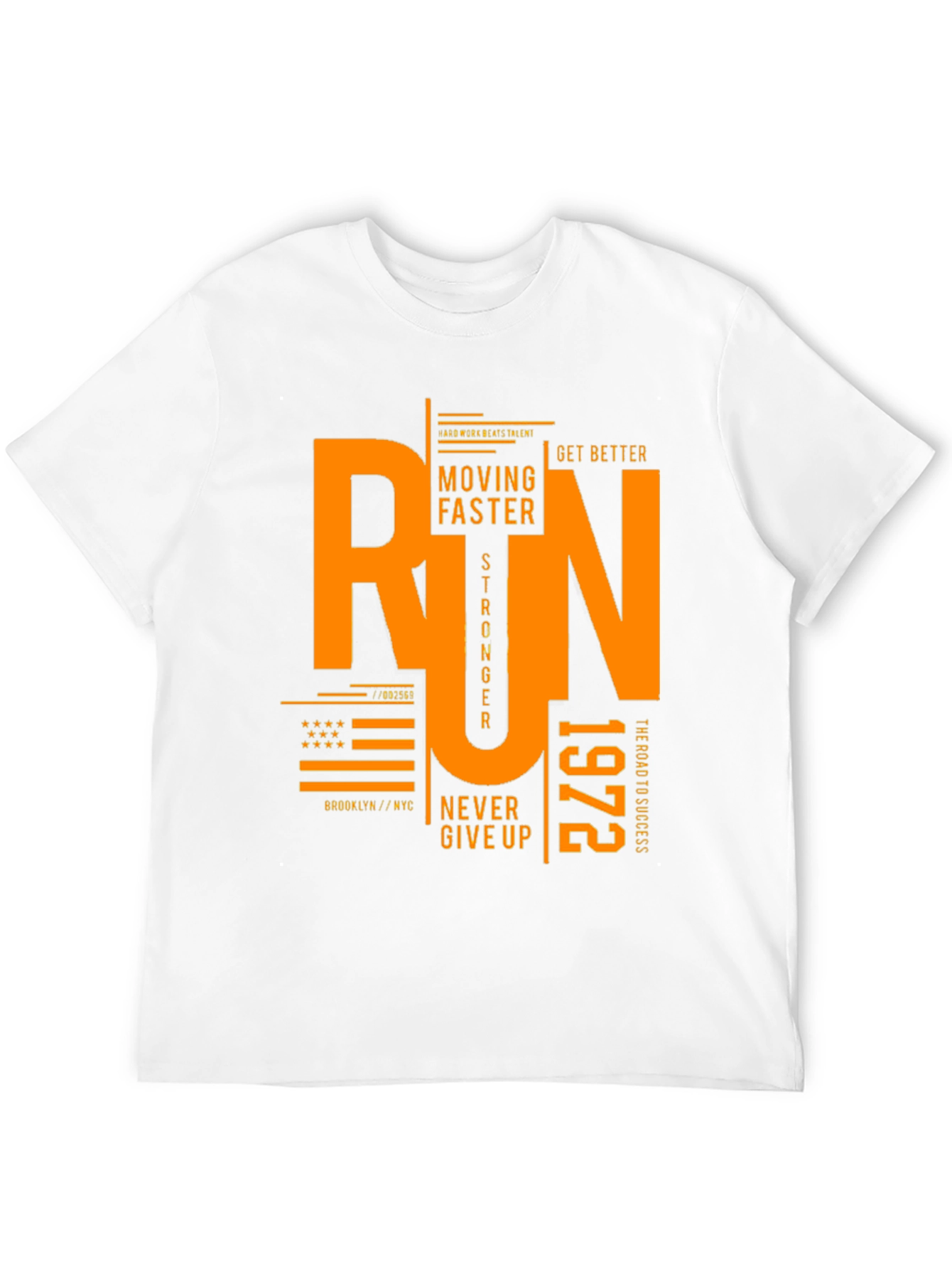 Run Graphic Print Black T-Shirt
