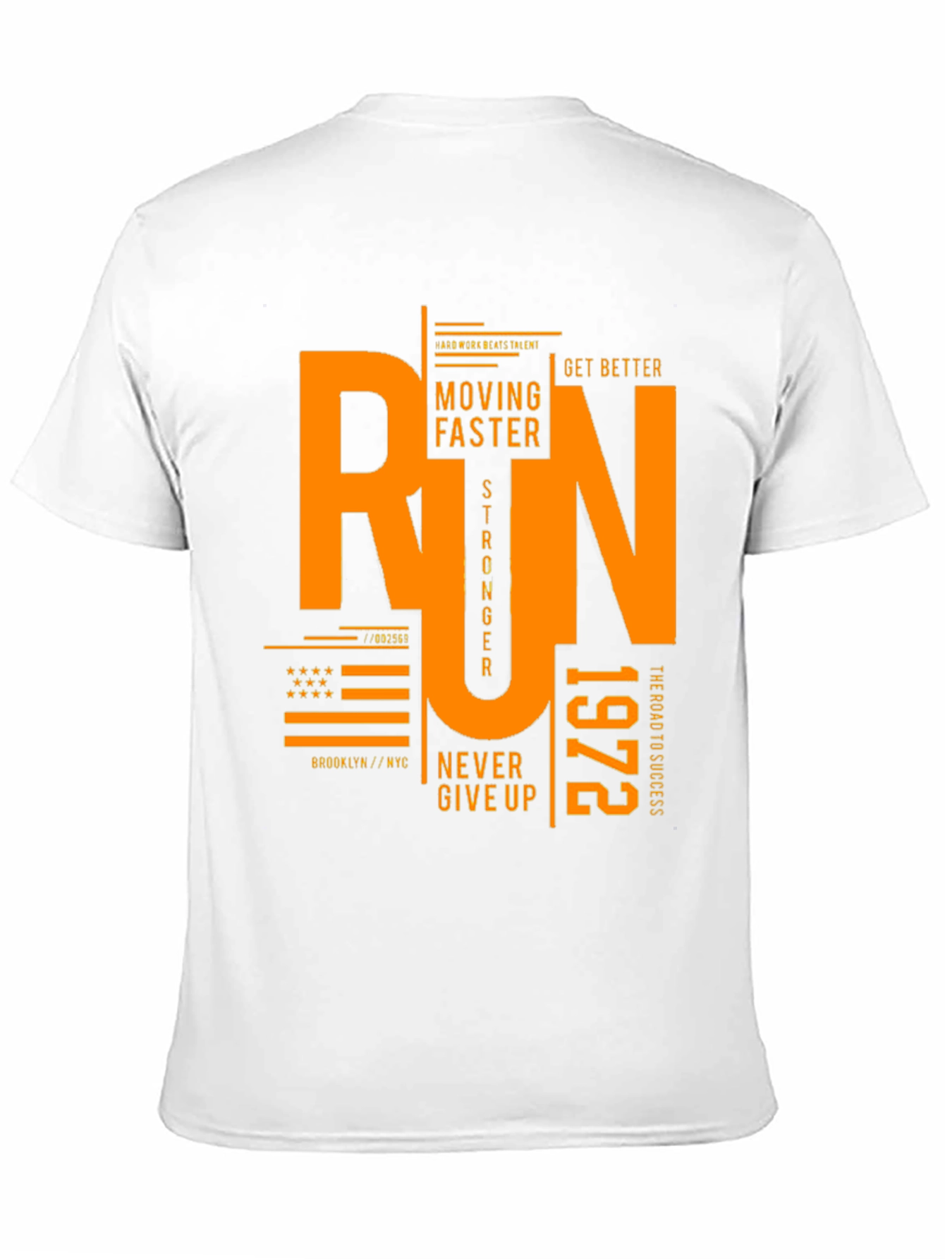Run Graphic Print Black T-Shirt
