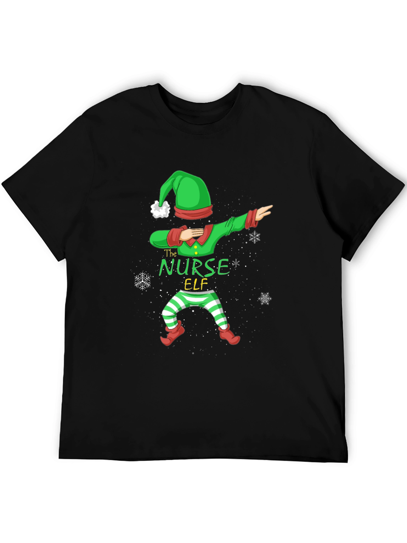 Nurse Elf Dabbing Christmas Holiday T-Shirt