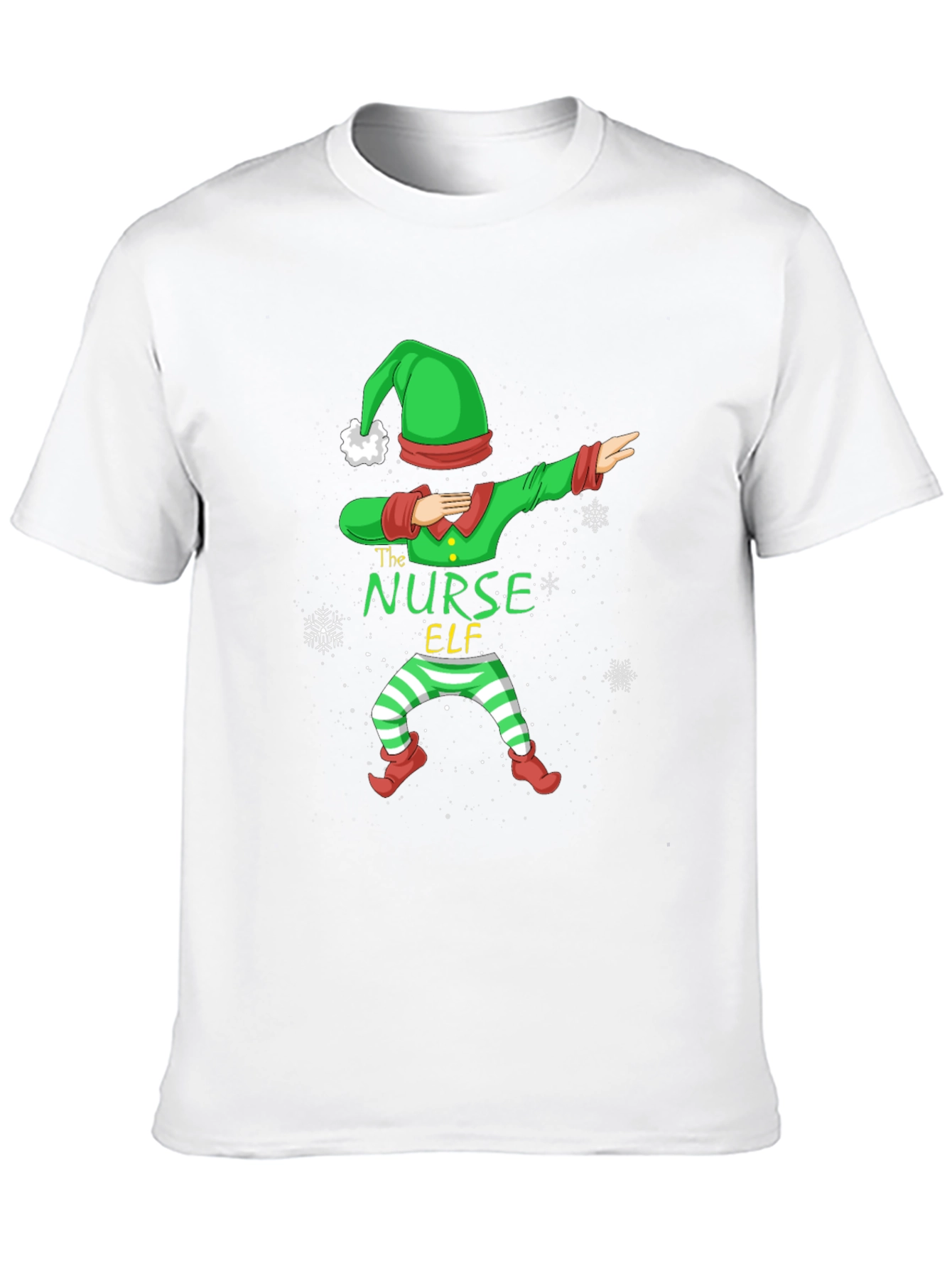 Nurse Elf Dabbing Christmas Holiday T-Shirt