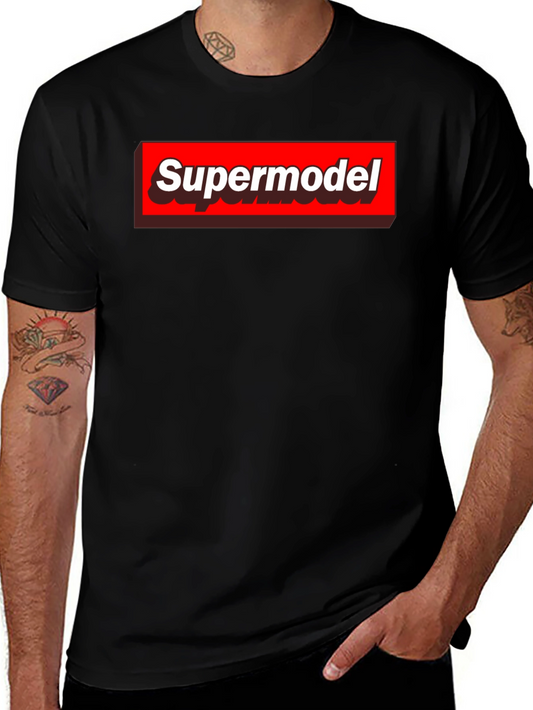 Supermodel Graphic Tee - Black Crewneck T-Shirt