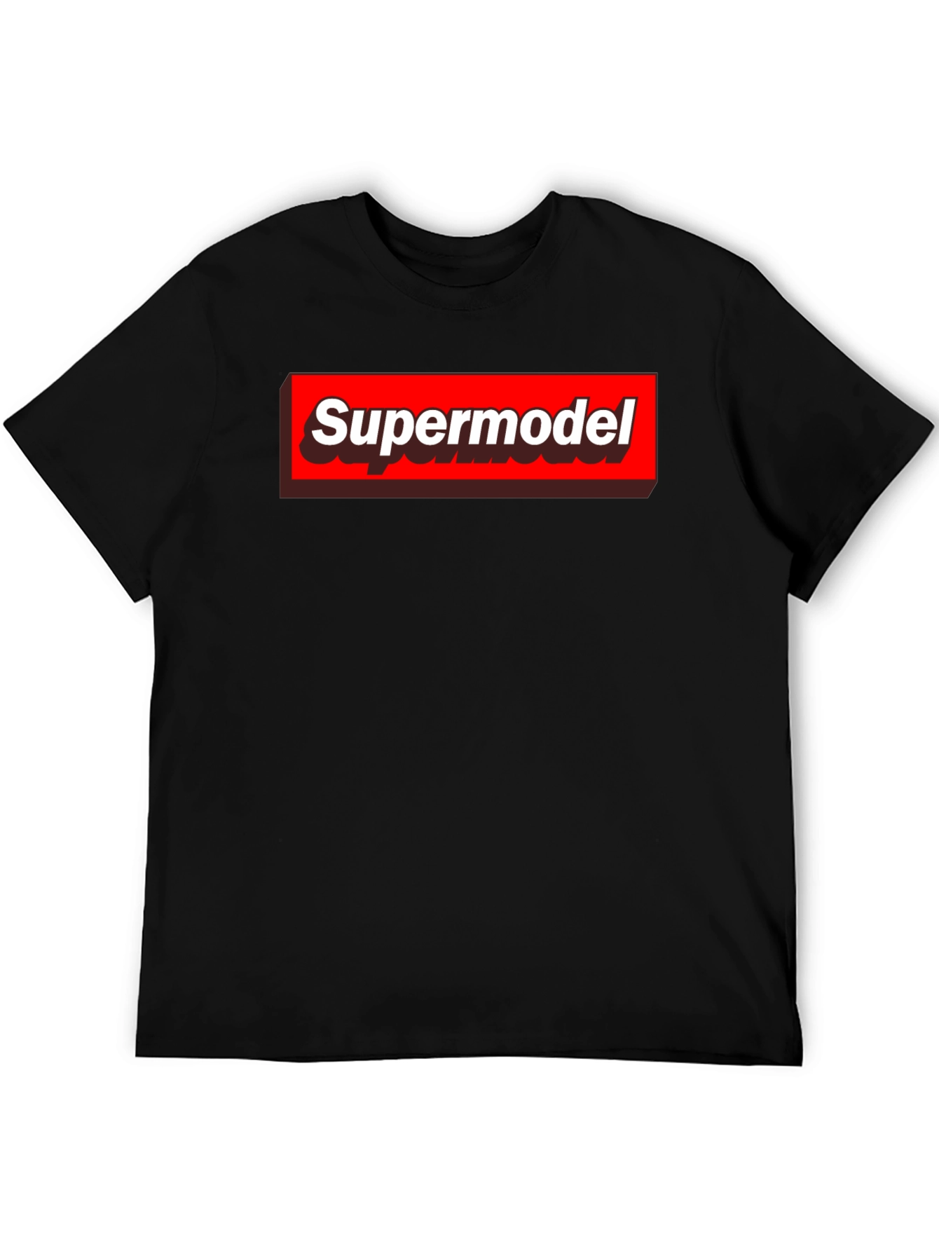 Supermodel Graphic Tee - Black Crewneck T-Shirt
