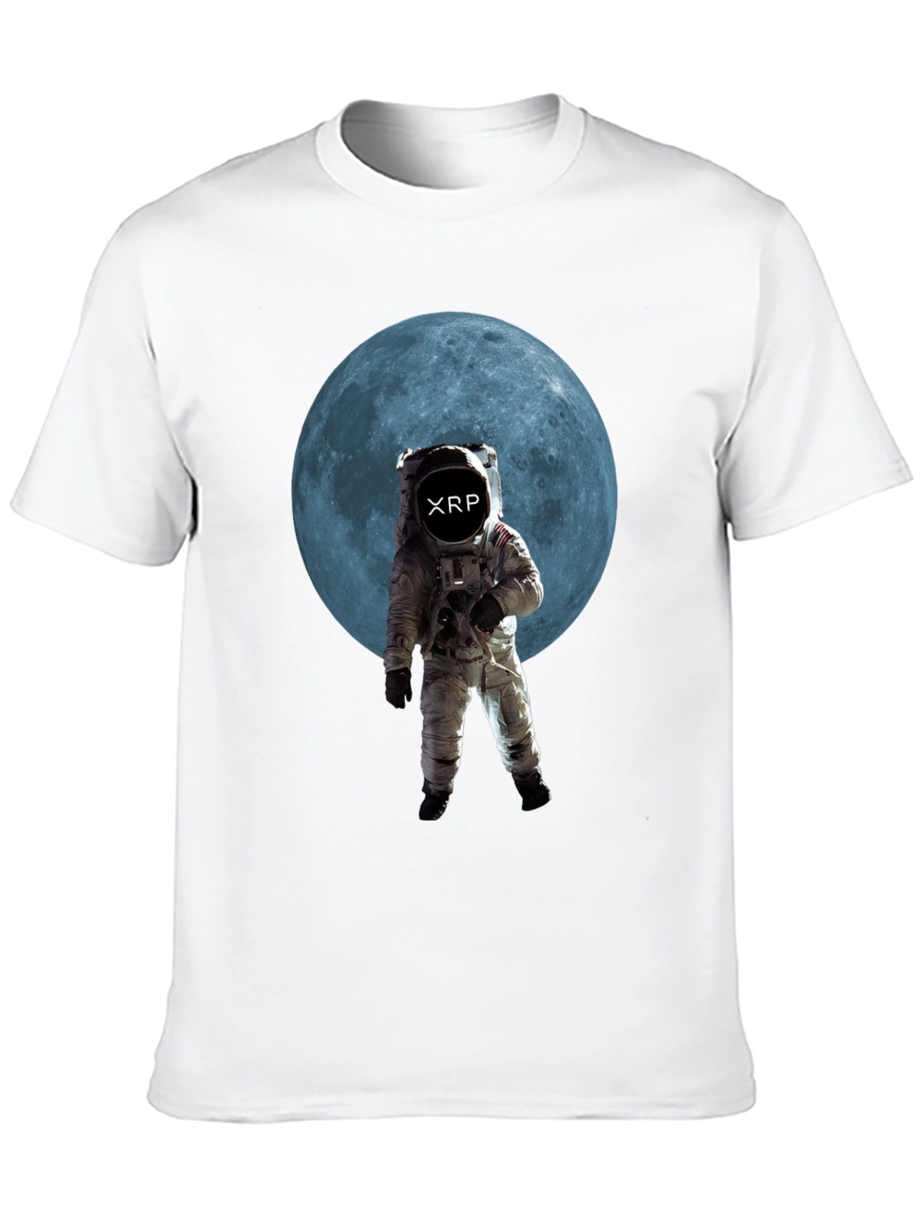 Astronaut Moon XRP Black T-Shirt