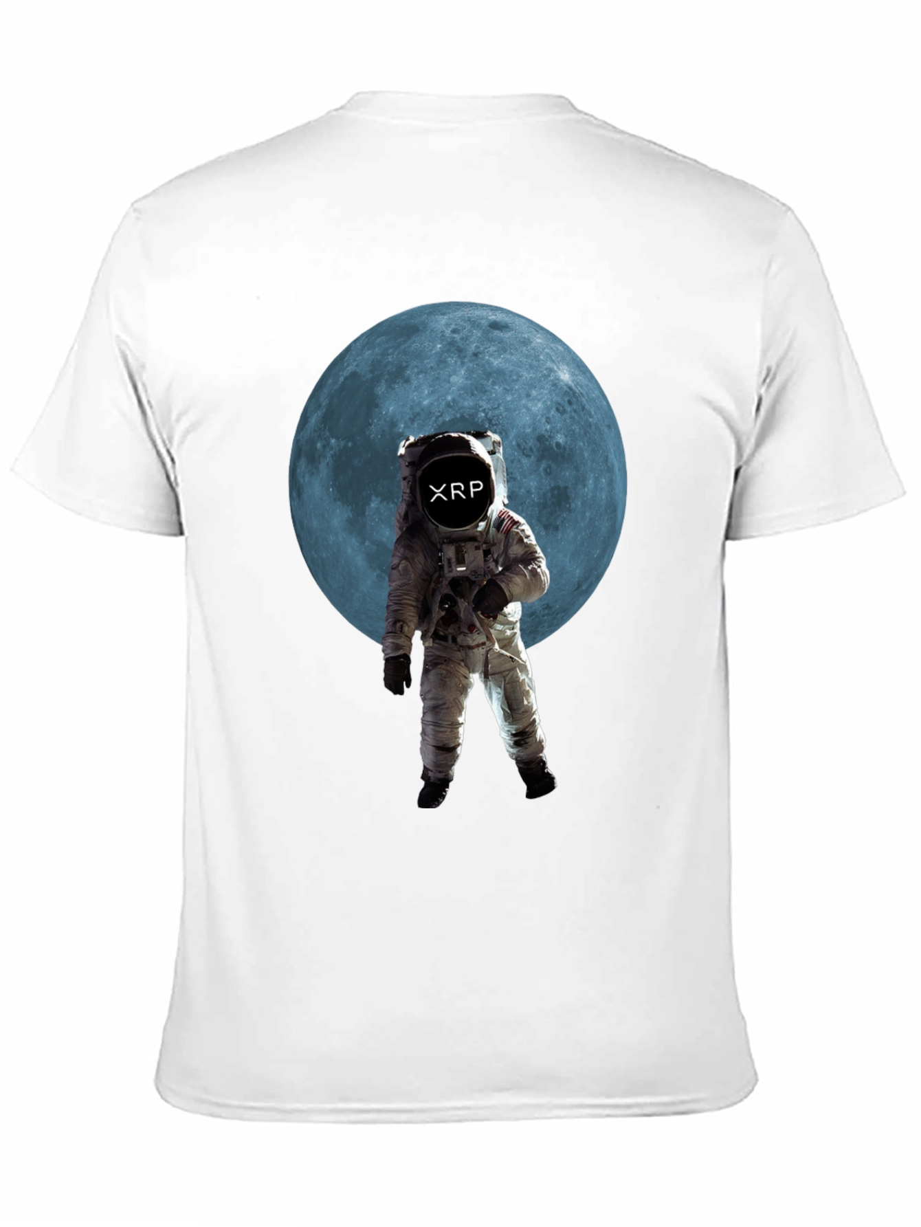 Astronaut Moon XRP Black T-Shirt