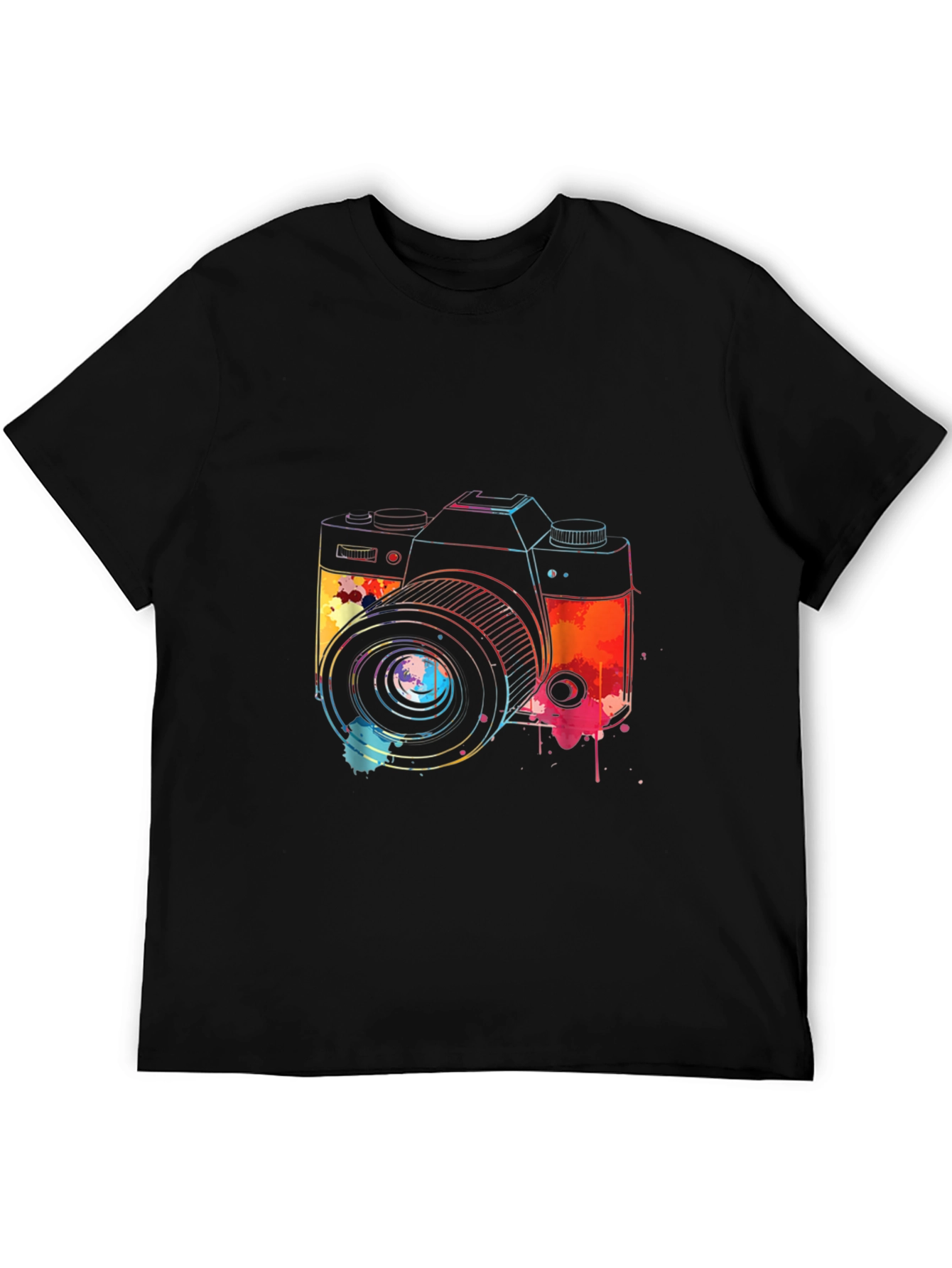 Watercolor Camera Graphic T-Shirt