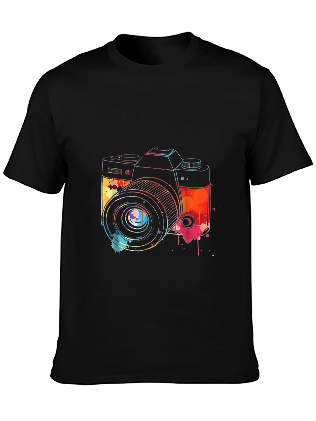Watercolor Camera Graphic T-Shirt