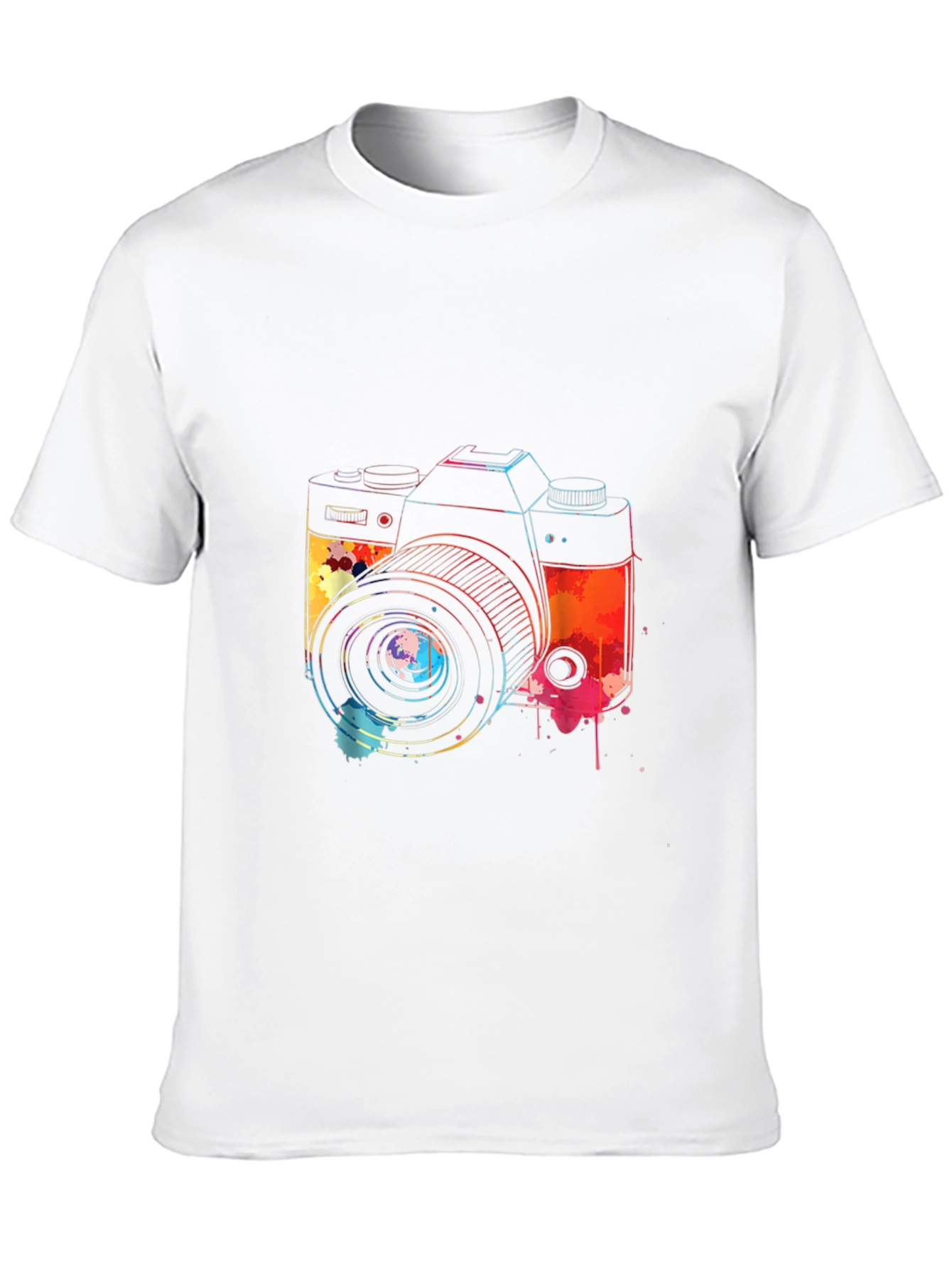 Watercolor Camera Graphic T-Shirt