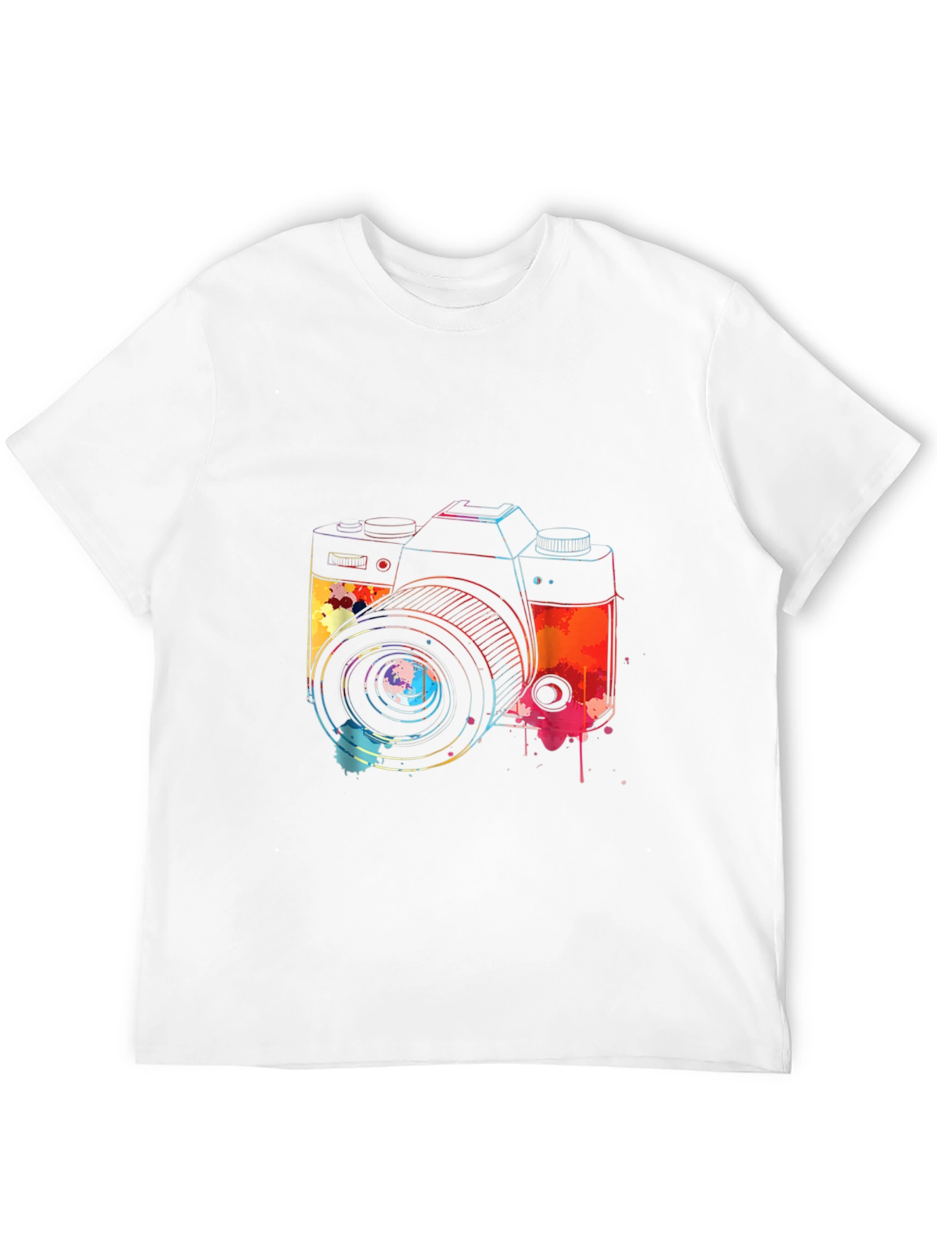 Watercolor Camera Graphic T-Shirt