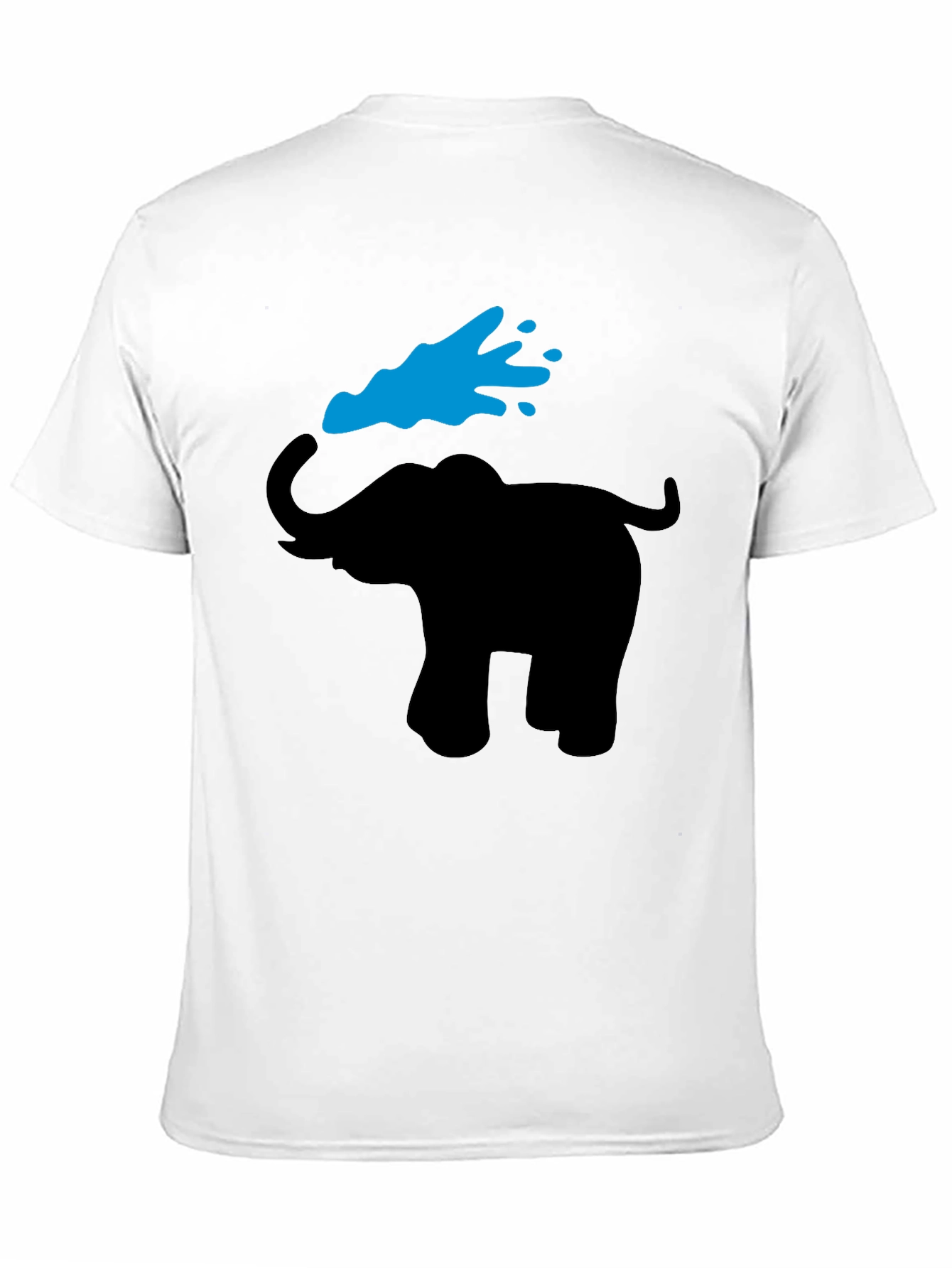 Elephant Graphic Tee - Black Cotton T-Shirt