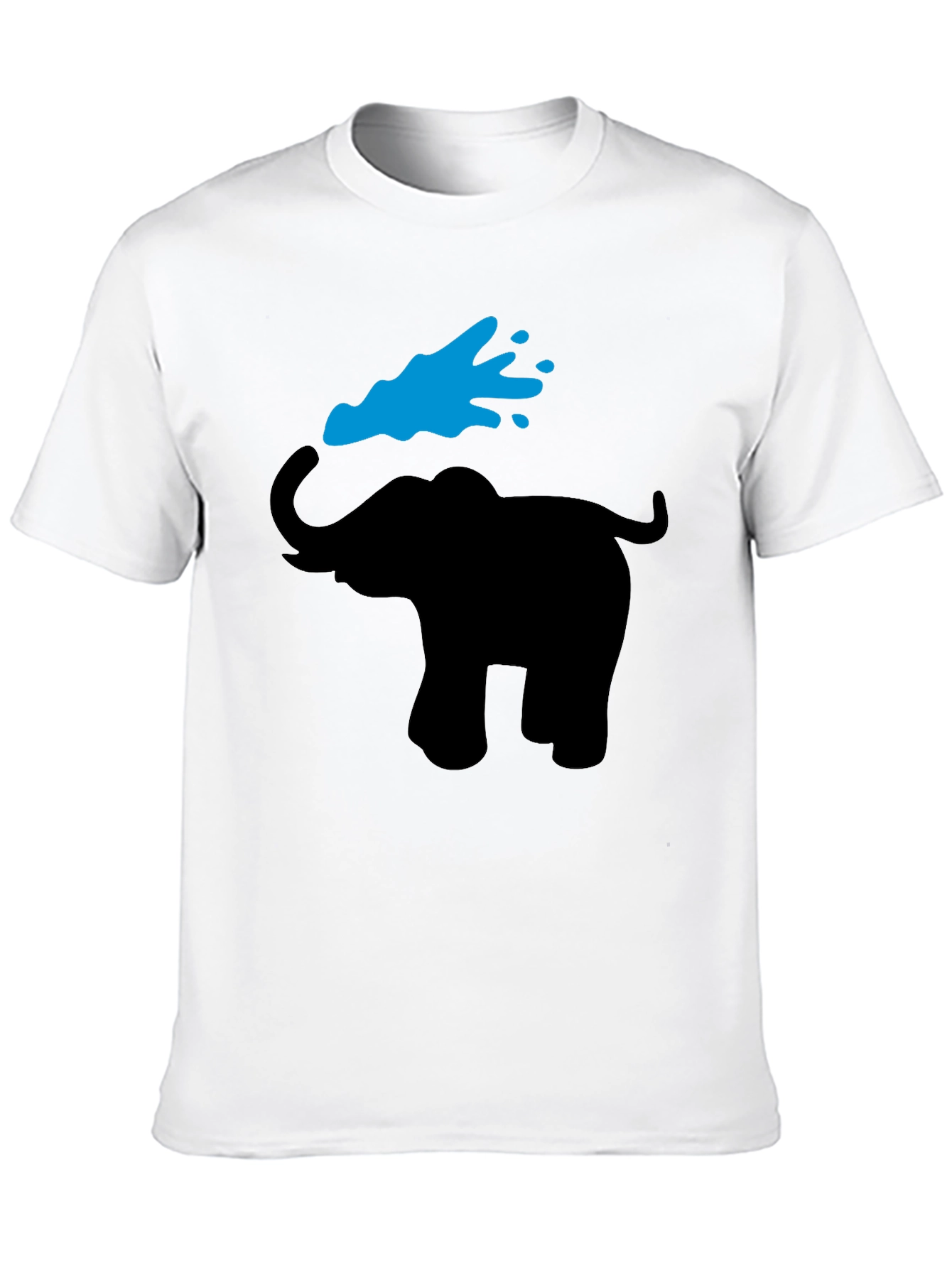 Elephant Graphic Tee - Black Cotton T-Shirt