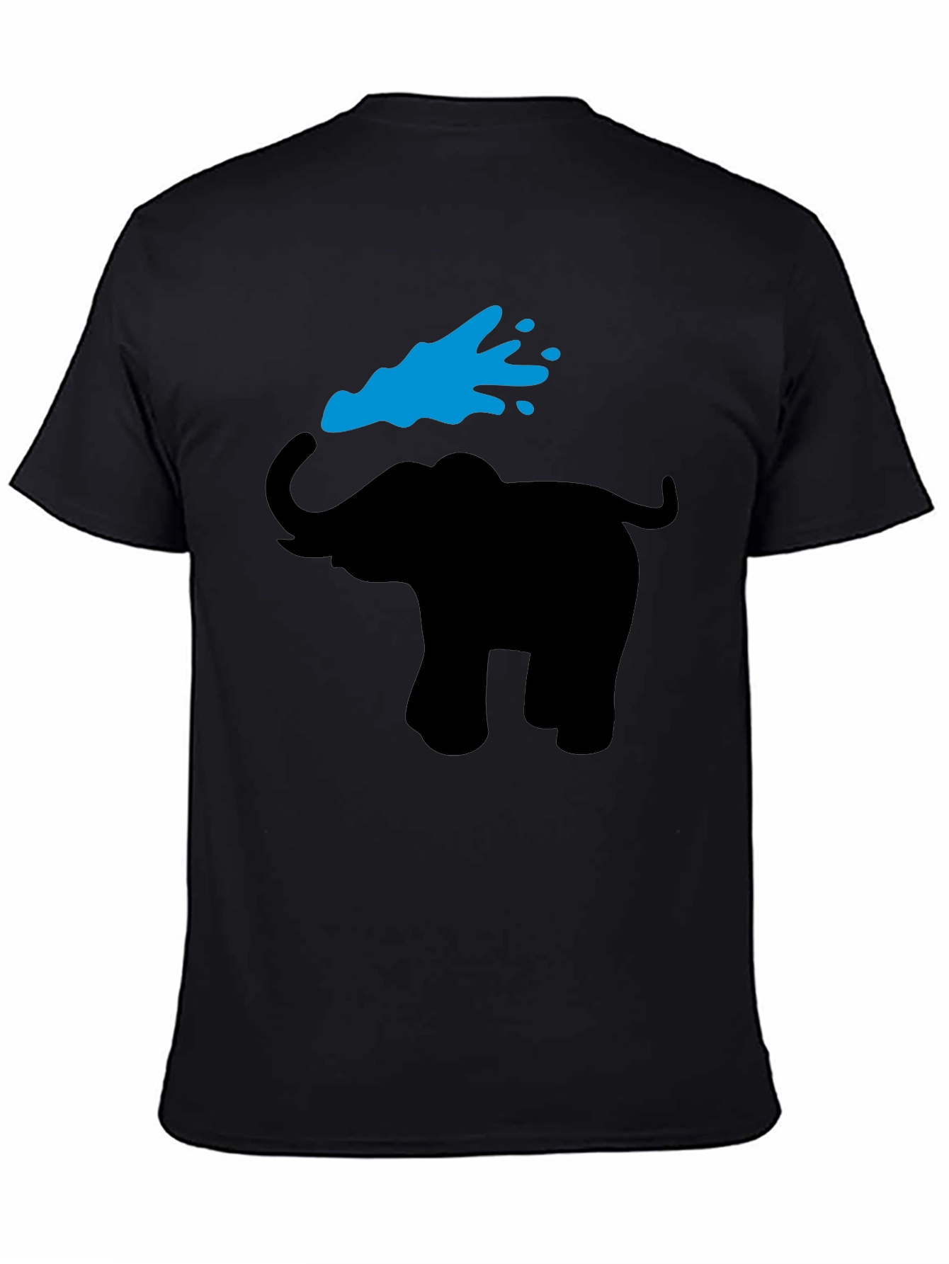 Elephant Graphic Tee - Black Cotton T-Shirt