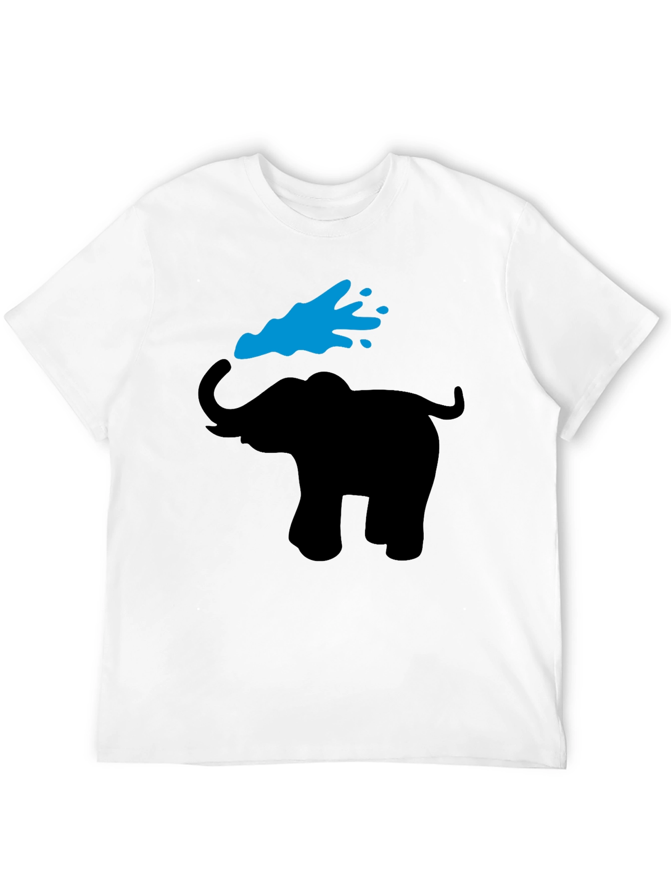 Elephant Graphic Tee - Black Cotton T-Shirt