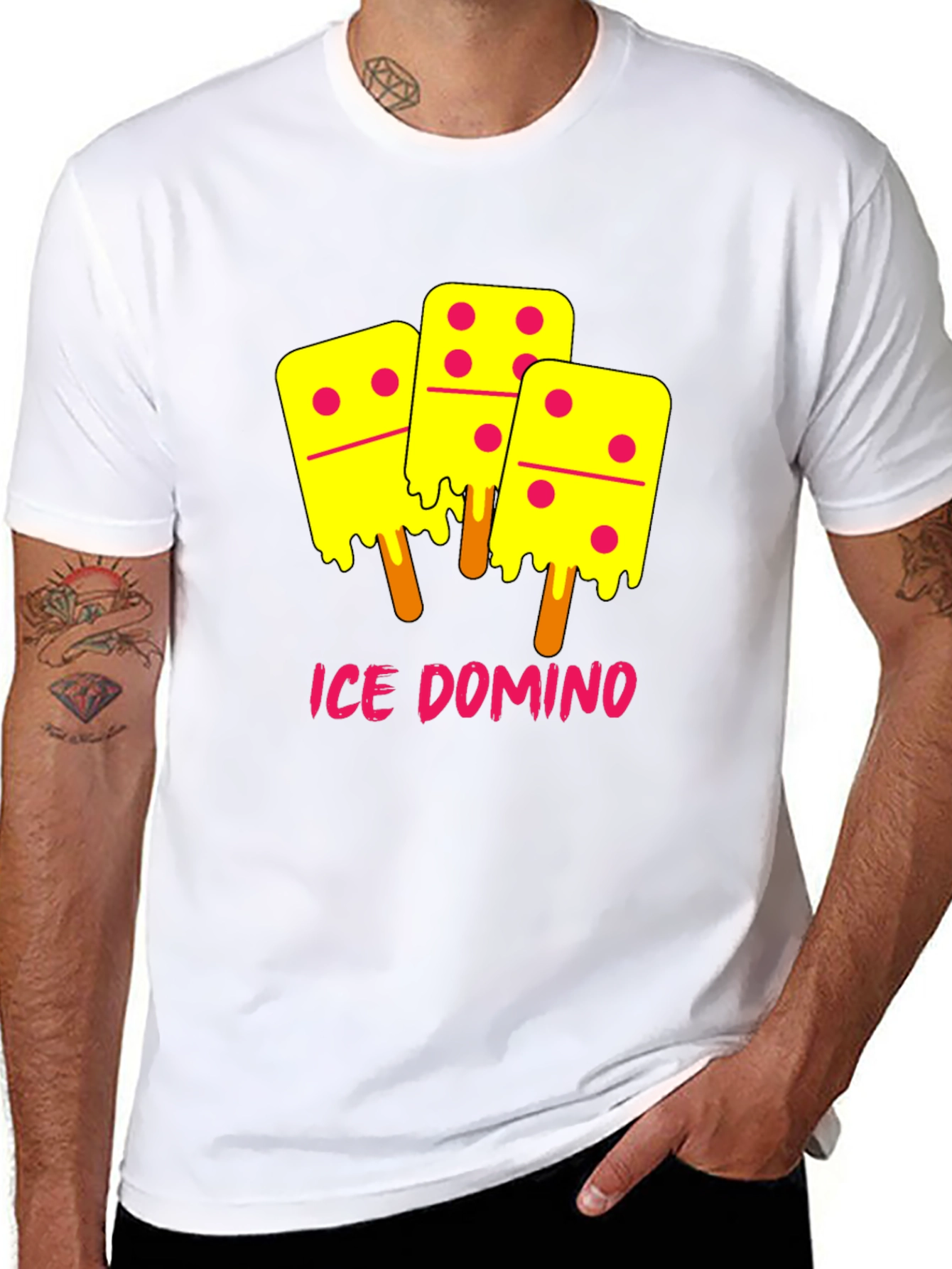 Ice Domino T-Shirt - Novelty Graphic Tee