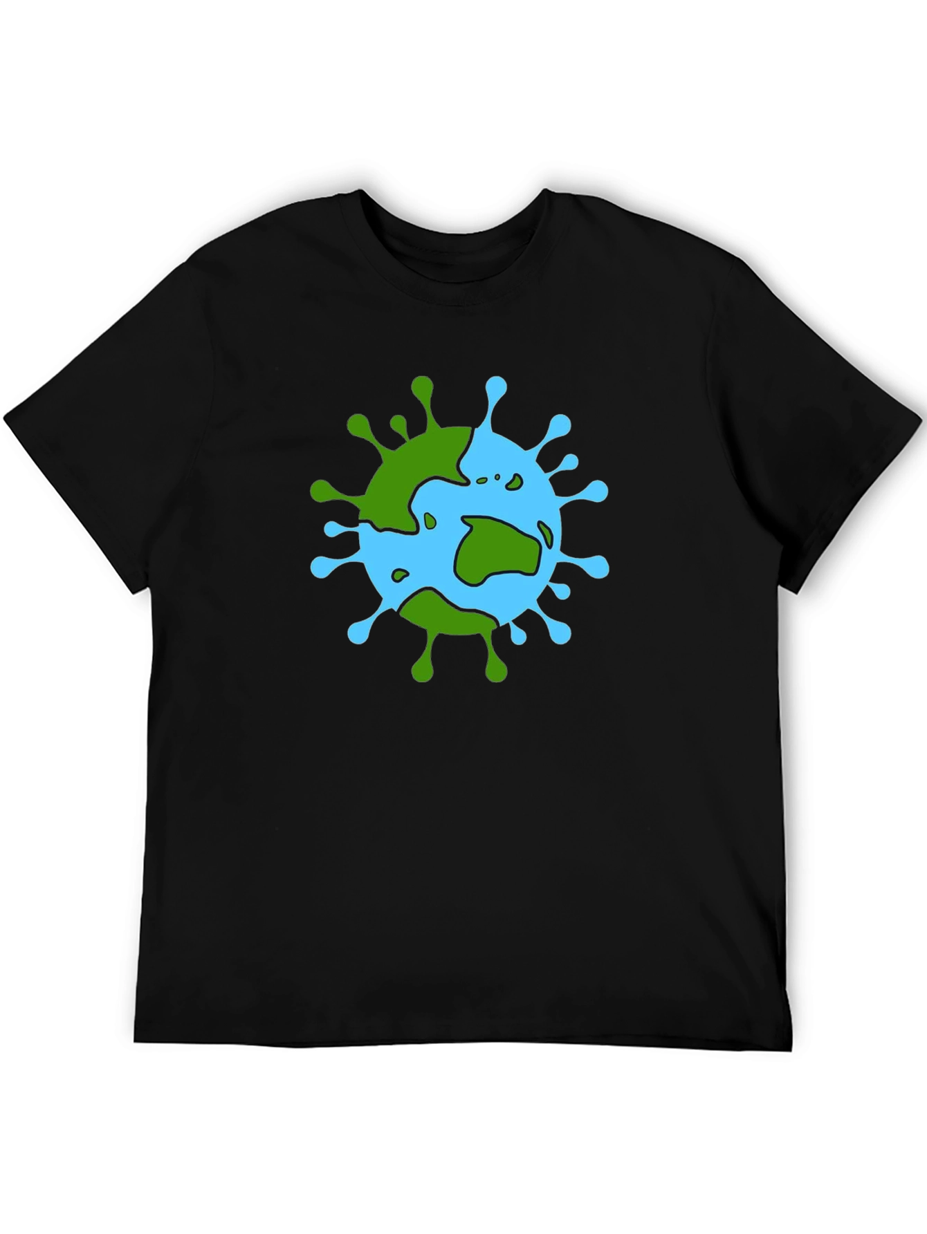 Earth Virus Graphic T-Shirt - Black Cotton Tee