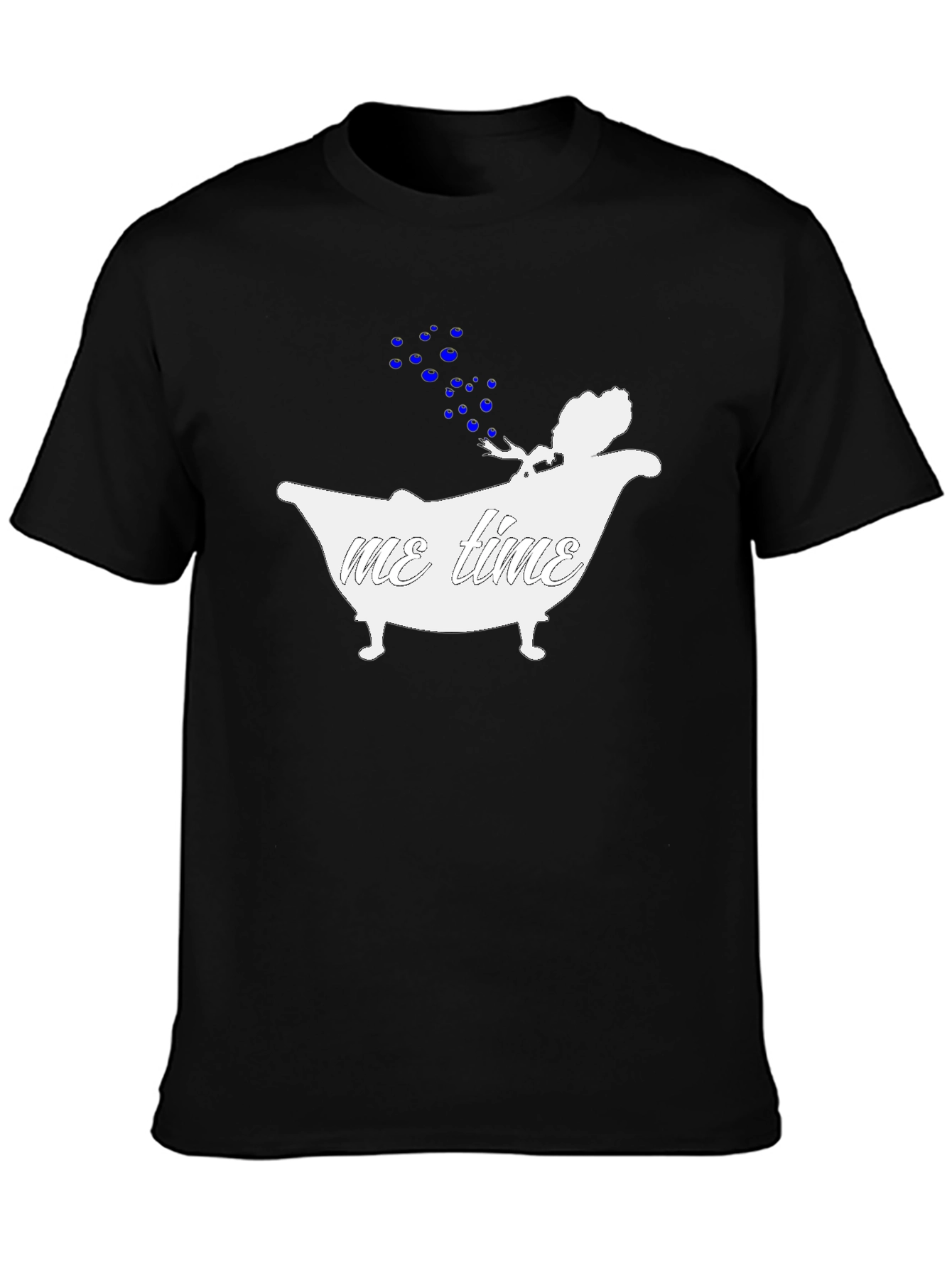 Relaxing Me Time Black Cotton T-Shirt