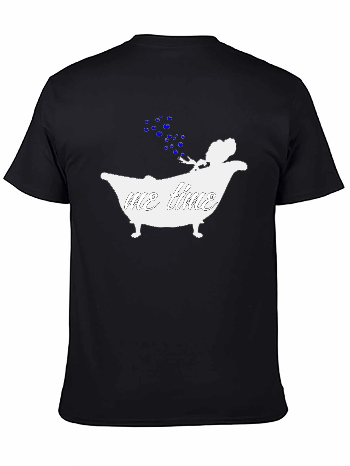 Relaxing Me Time Black Cotton T-Shirt