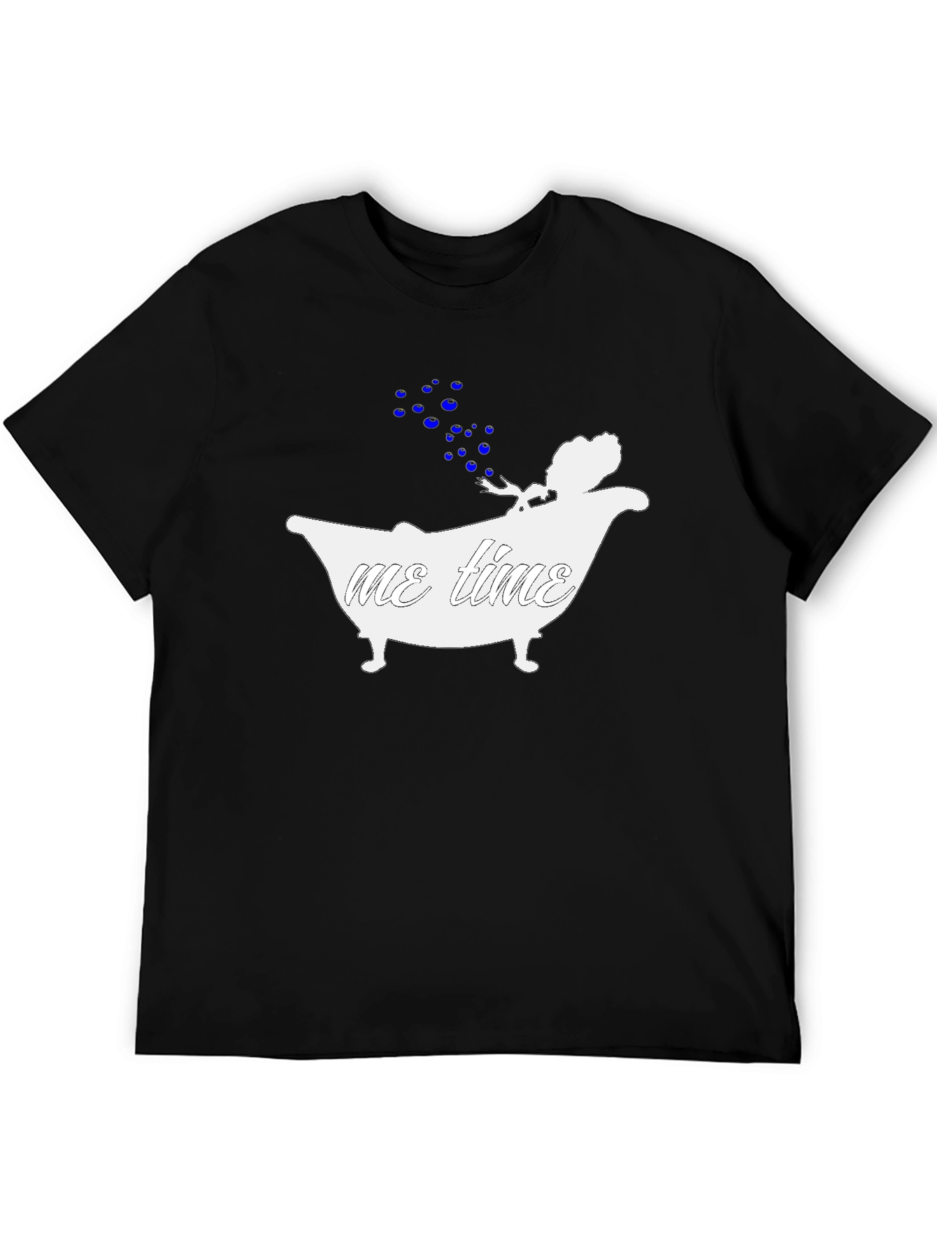 Relaxing Me Time Black Cotton T-Shirt