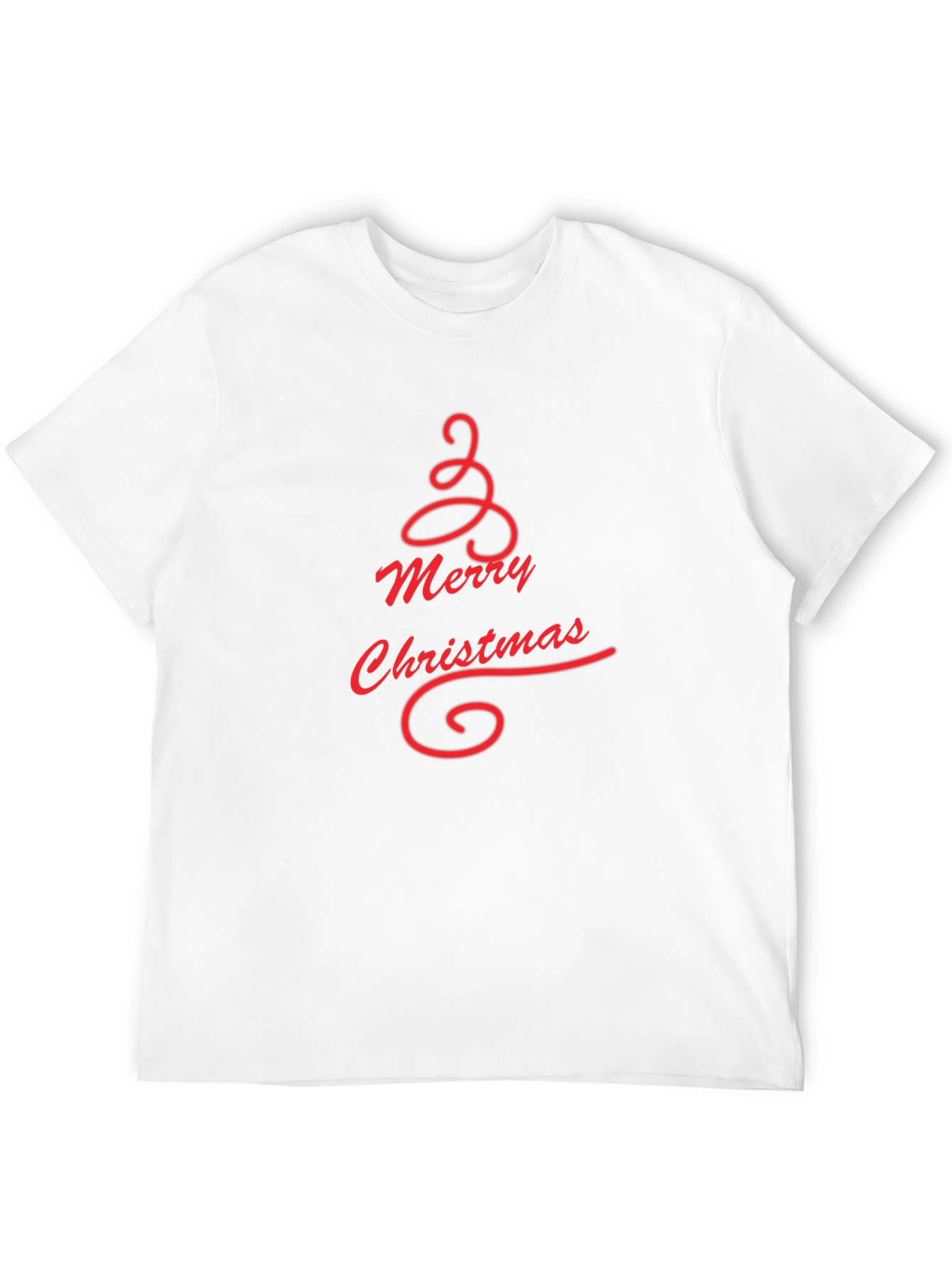 Merry Christmas Tree Graphic Tee - Black