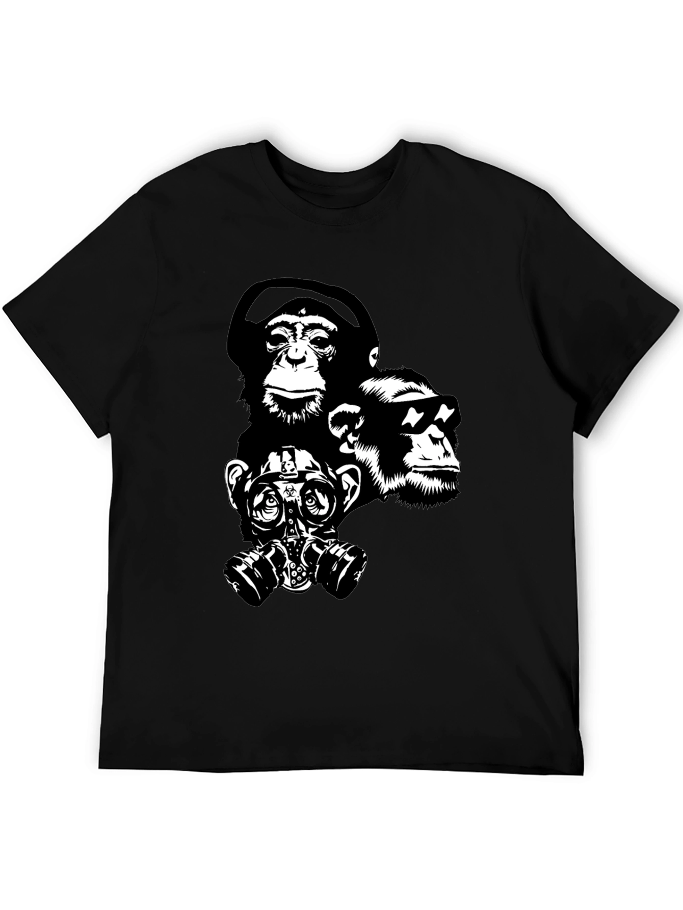 Ape Squad Black T-Shirt - Cool Monkey Design