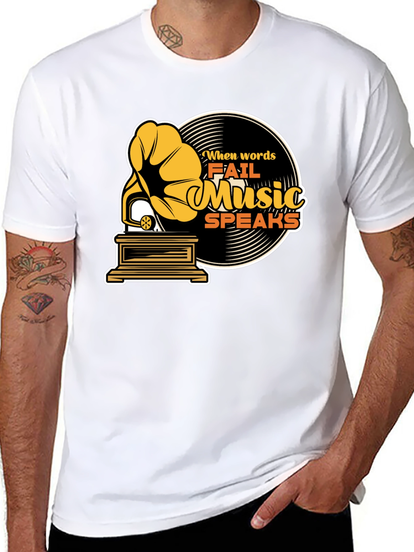 Music Speaks Graphic Tee