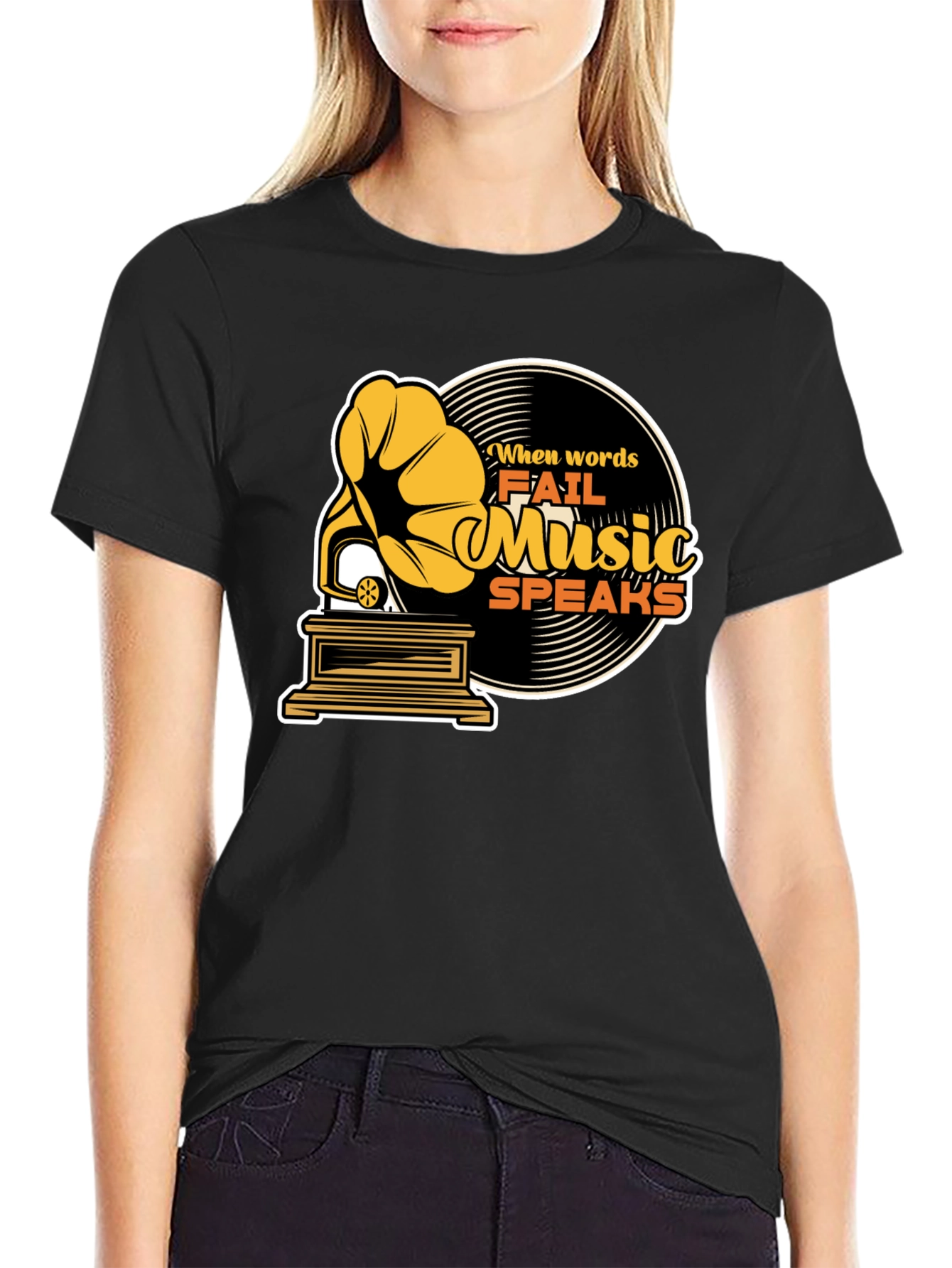 Music Speaks Graphic Tee