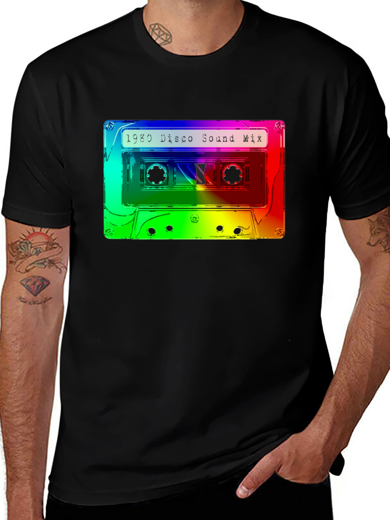 Retro 1980 Disco Sound Mix Graphic T-Shirt